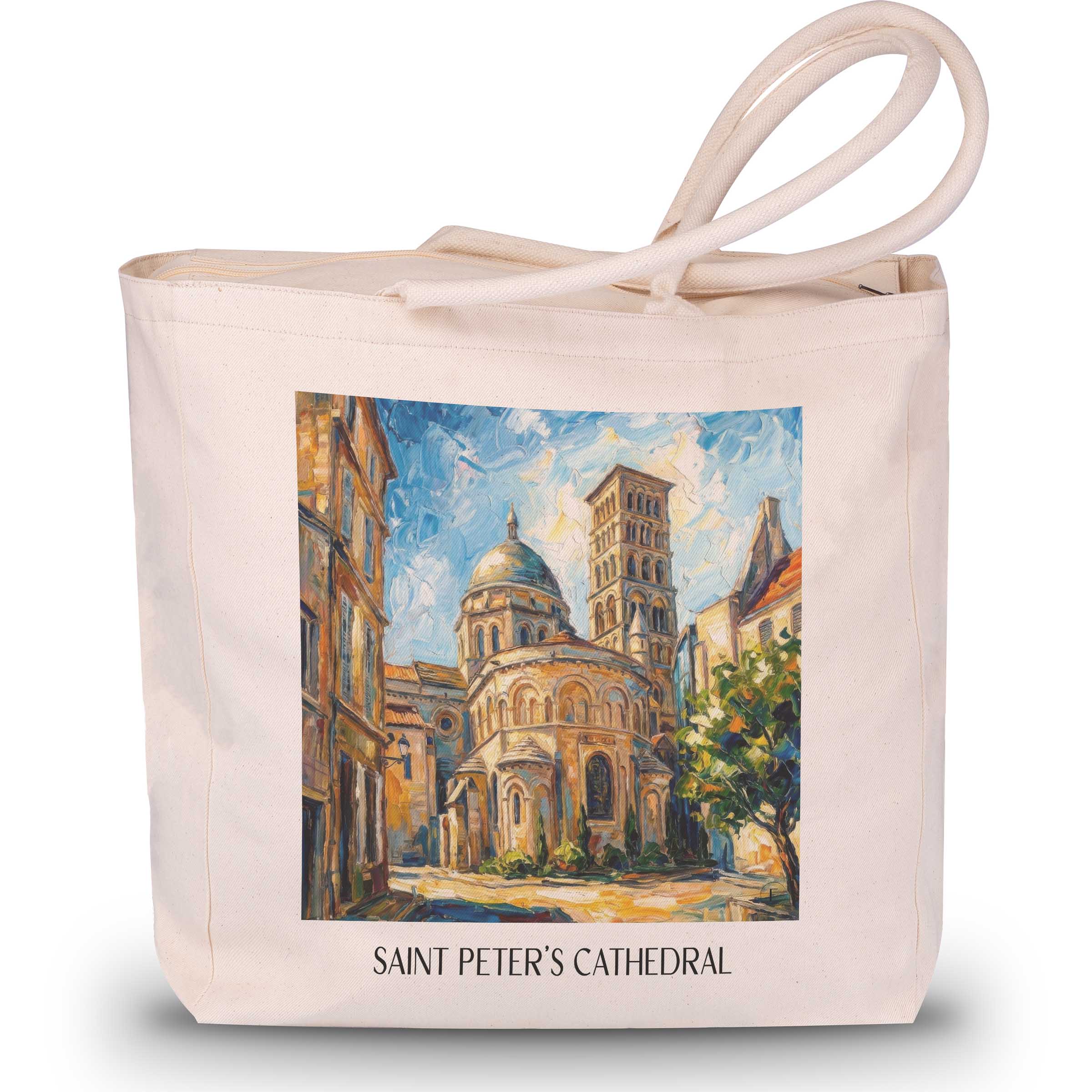 Cathédrale Saint-Pierre Shopping Tasche - Angoulême - Frankreich Tote Bag - Einkaufstasche im Ölgemälde Stil
