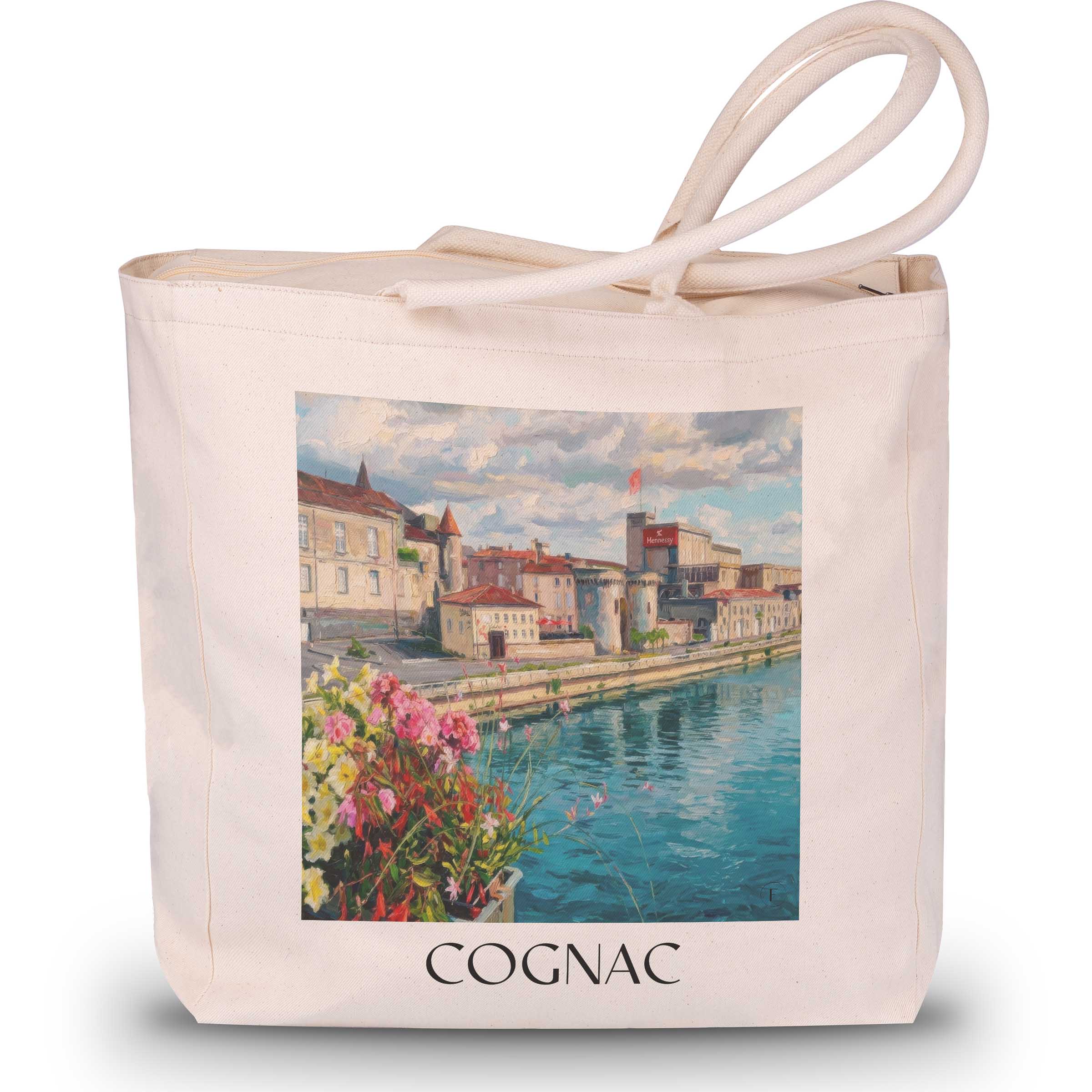 cognac-charente-frankreich-einkaufstasche-oil-painting-oelgemaelde