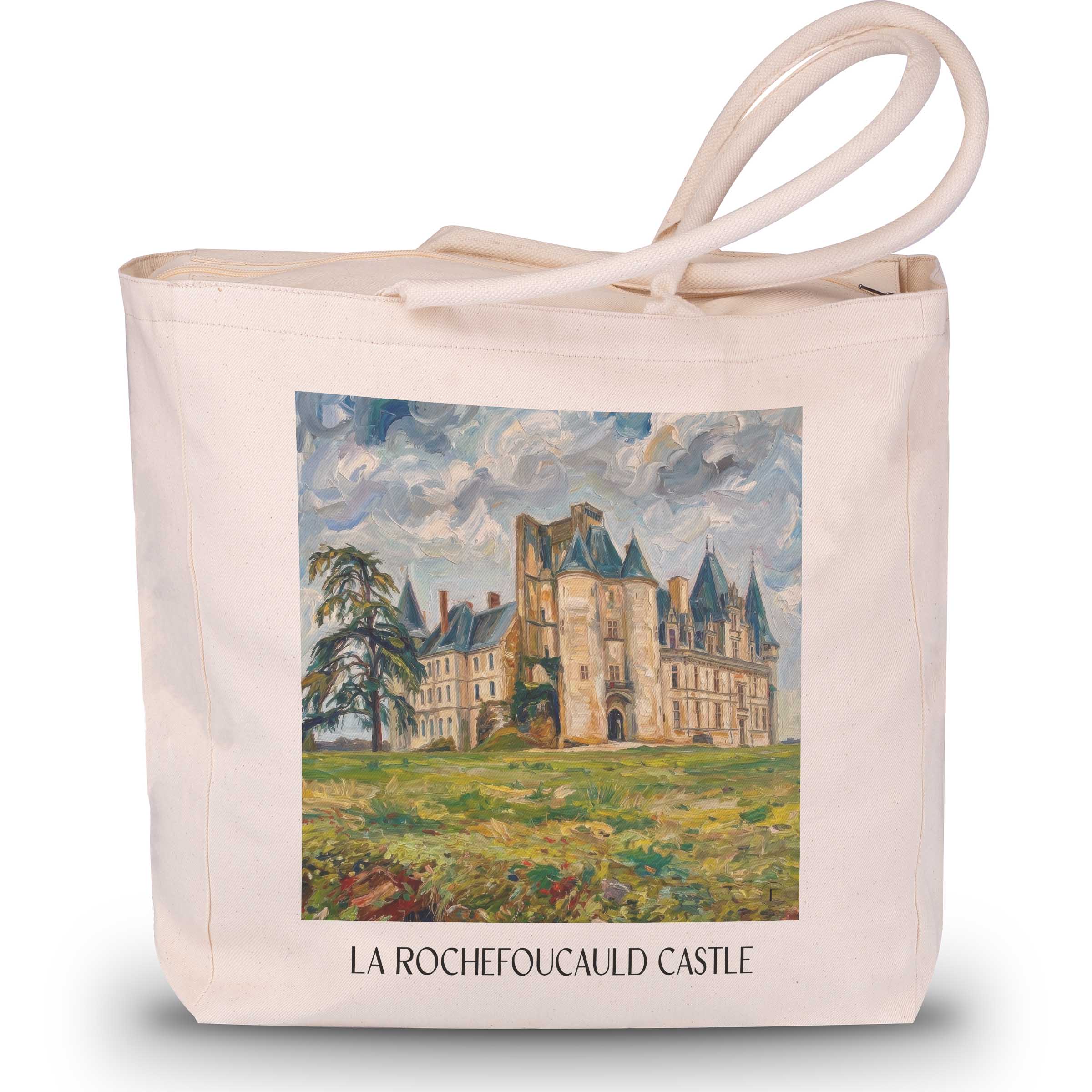 Château de La Rochefoucauld Shopping Tasche - Charente - Frankreich Tote Bag - Einkaufstasche im Ölgemälde Stil
