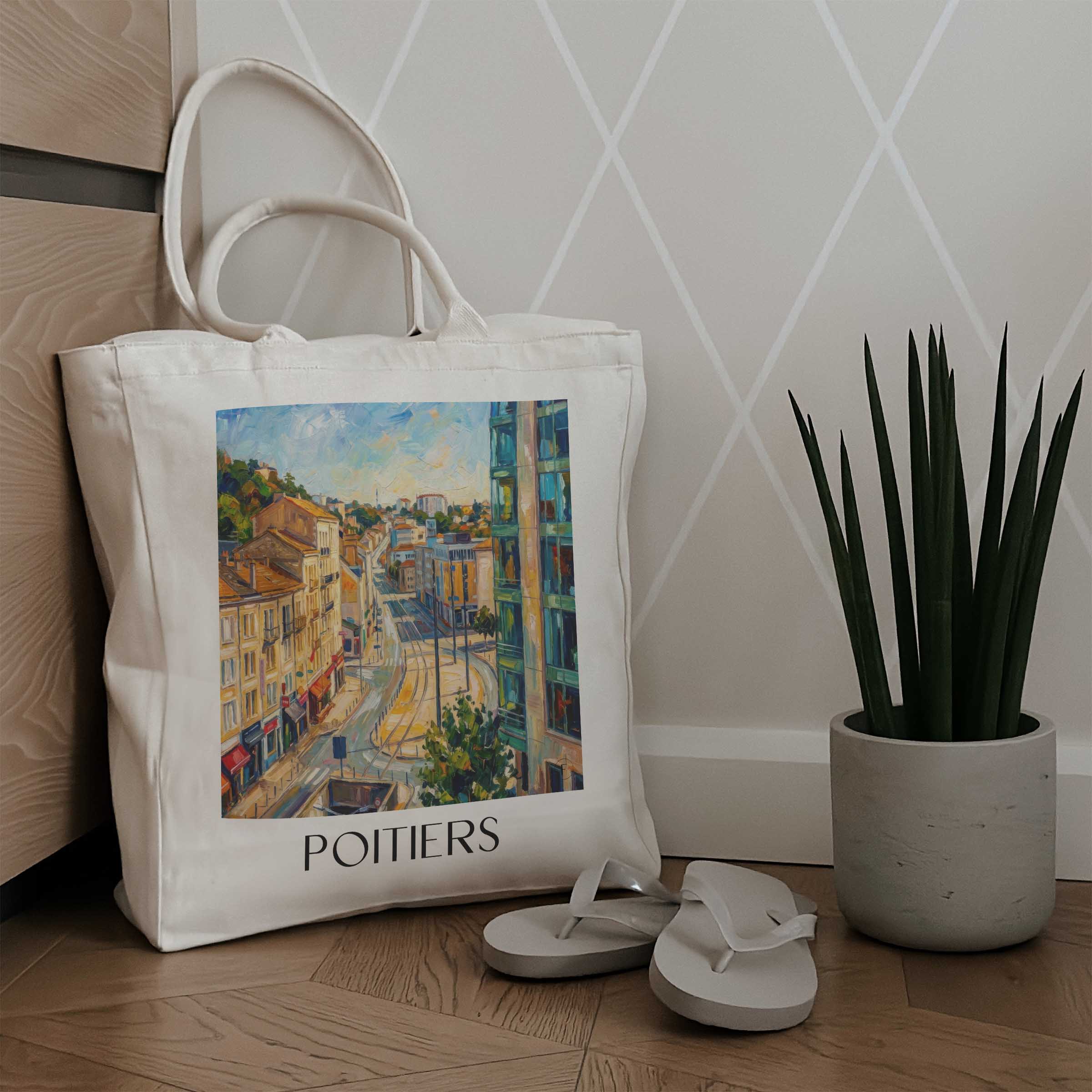 poitiers-vienne-frankreich-einkaufstasche-oil-painting-oelgemaelde