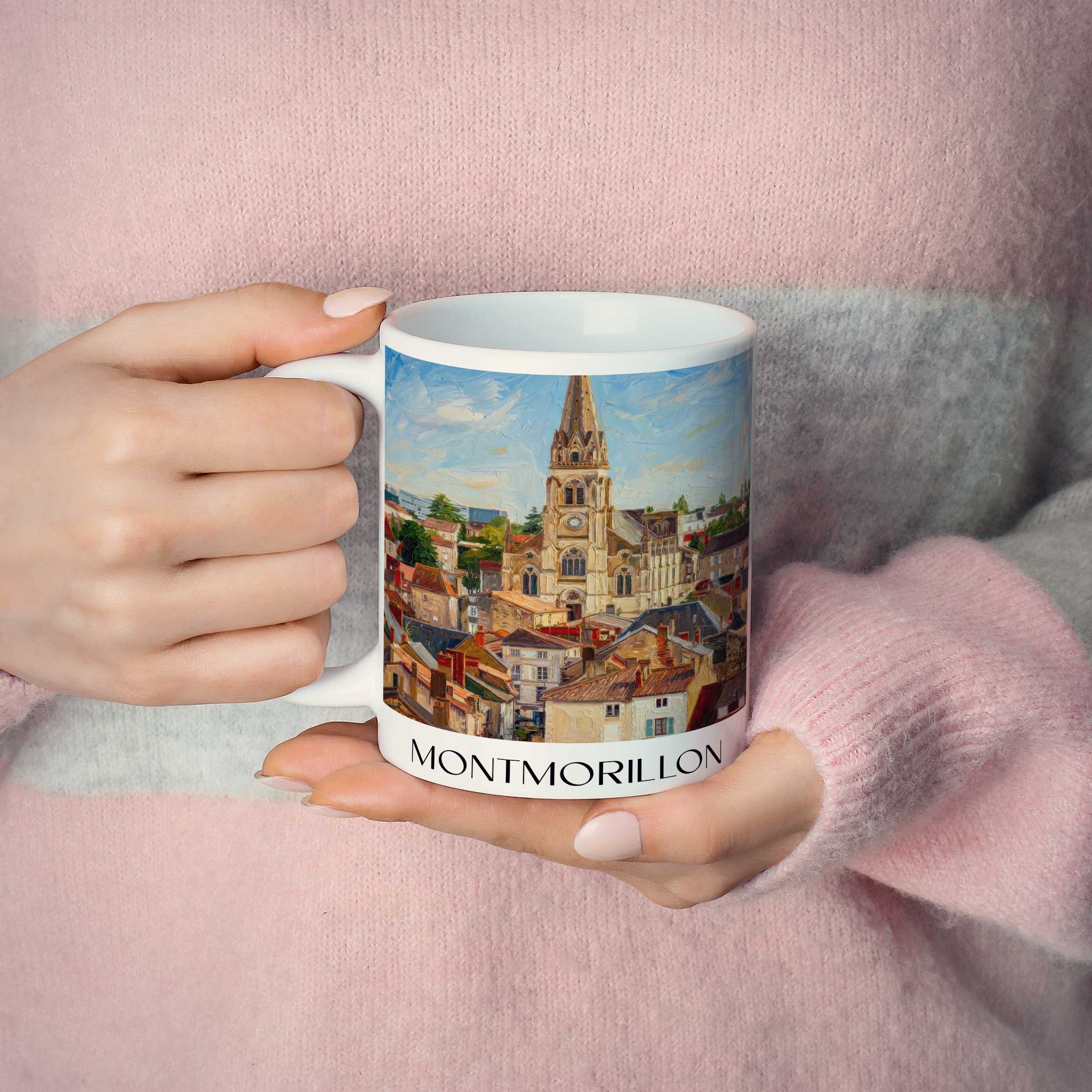 montmorillon-vienne-frankreich-kaffeebecher-oil-painting-oelgemaelde