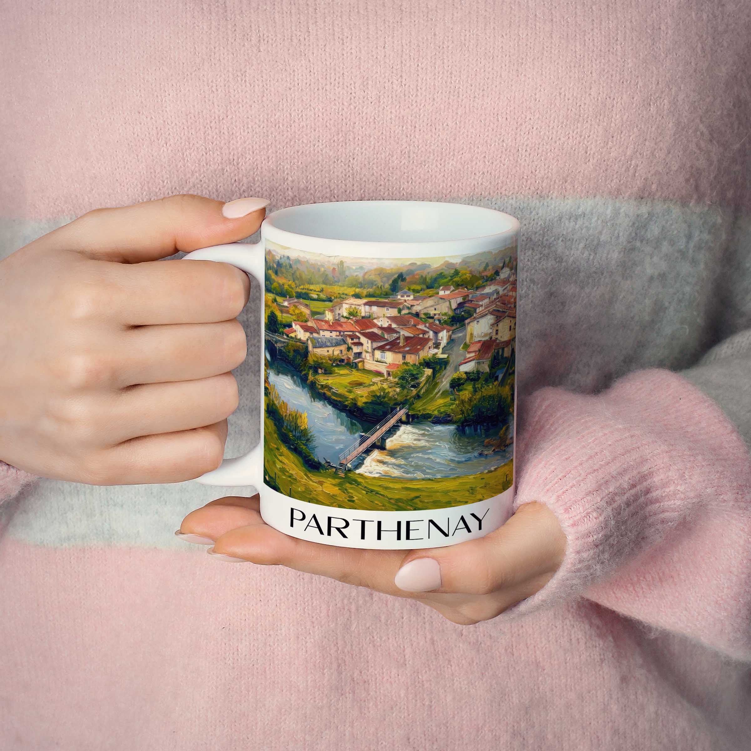 parthenay-deux-sèvres-frankreich-kaffeebecher-oil-painting-oelgemaelde