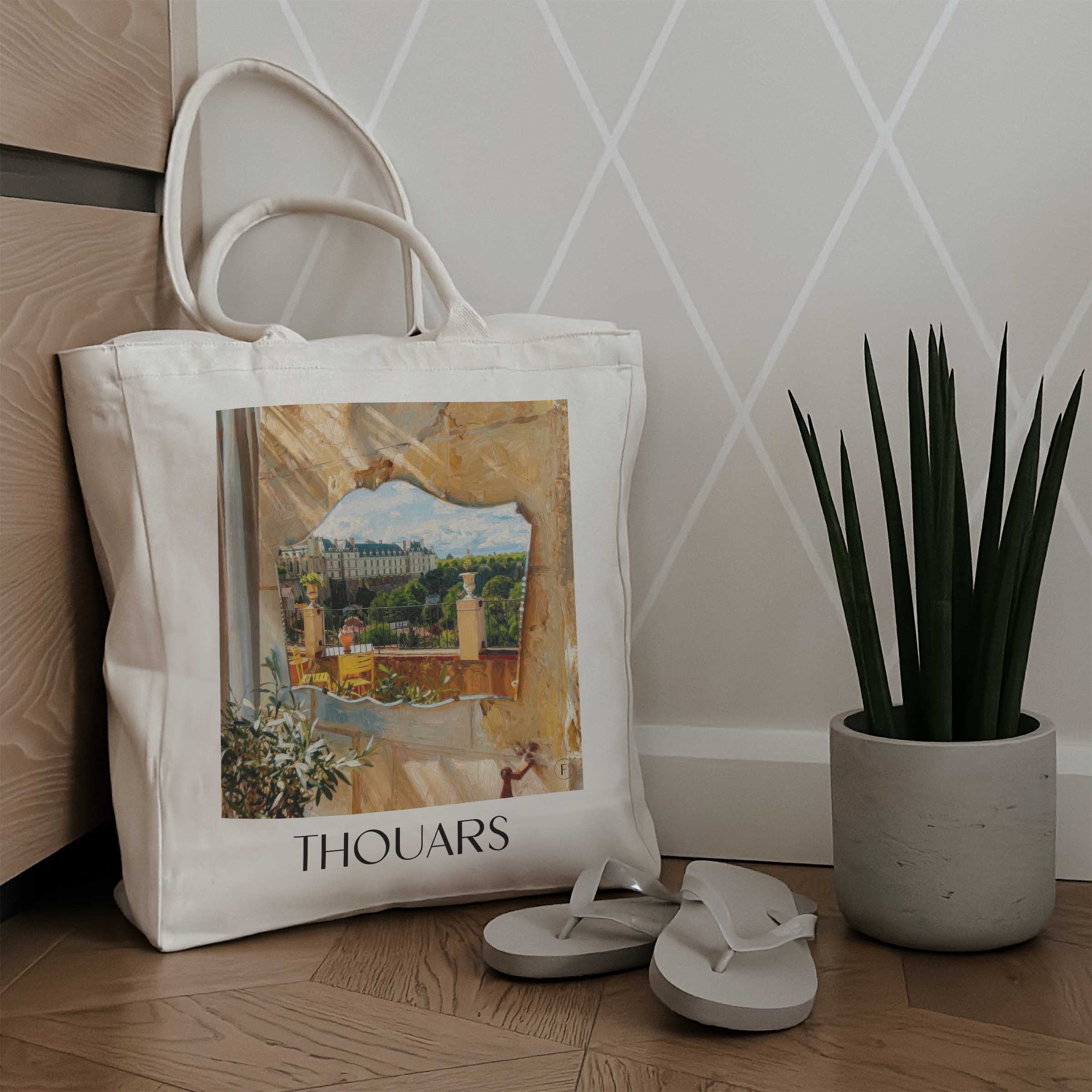 thouars-deux-sèvres-frankreich-einkaufstasche-oil-painting-oelgemaelde