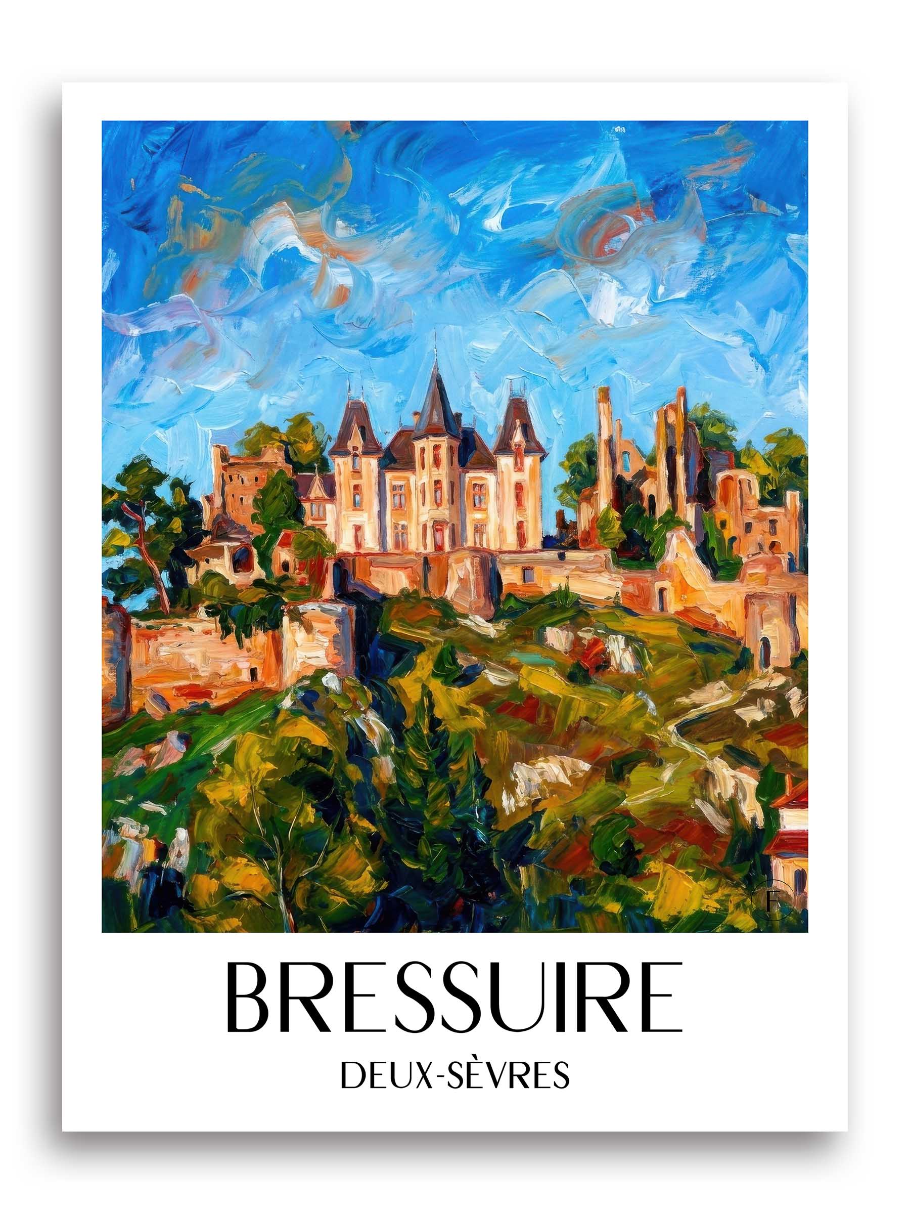 Bressuire Poster - Deux-Sèvres - Frankreich Kunstdruck - Ölgemälde von A4 bis A1