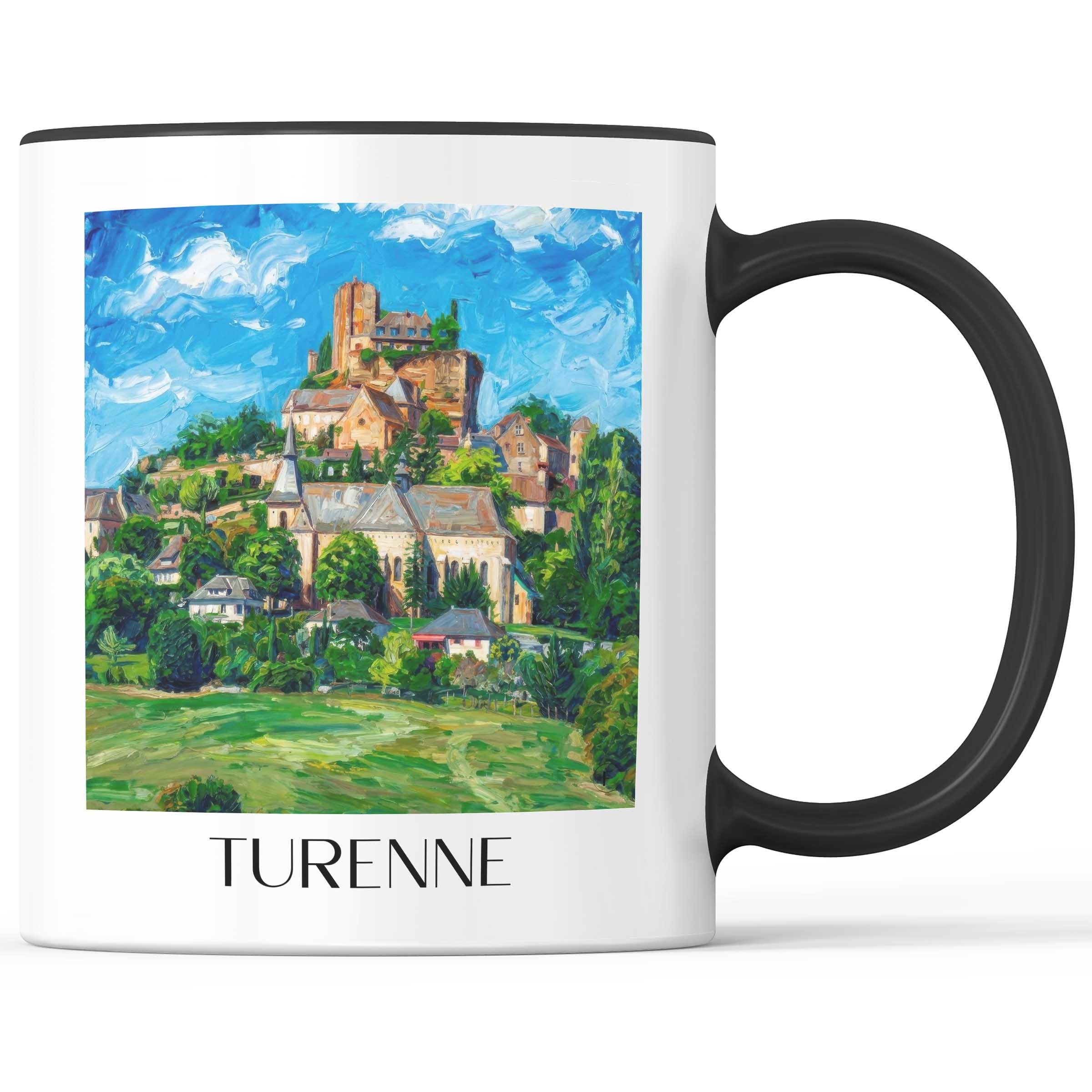 turenne-corrèze-frankreich-kaffeebecher-oil-painting-oelgemaelde