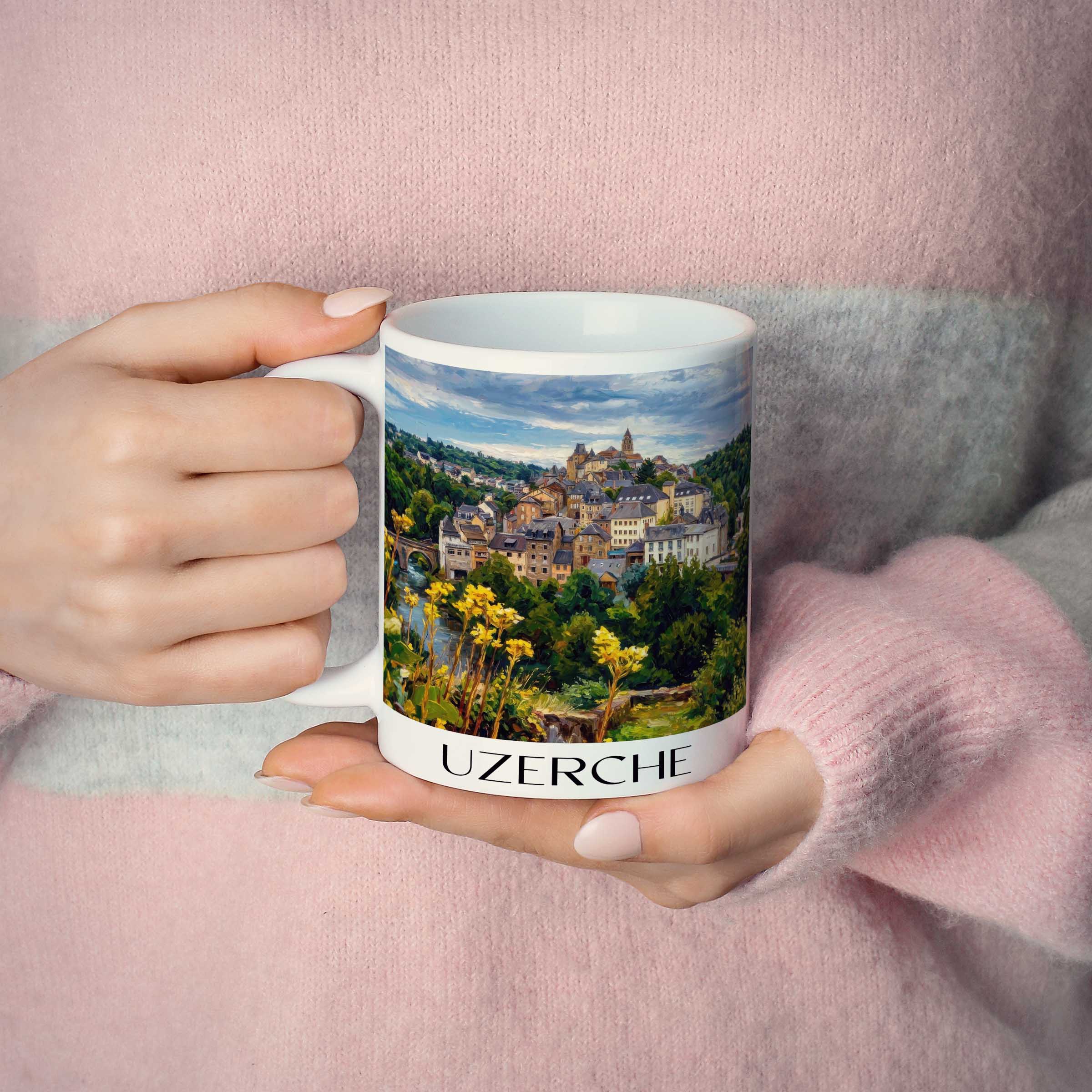 uzerche-corrèze-frankreich-kaffeebecher-oil-painting-oelgemaelde