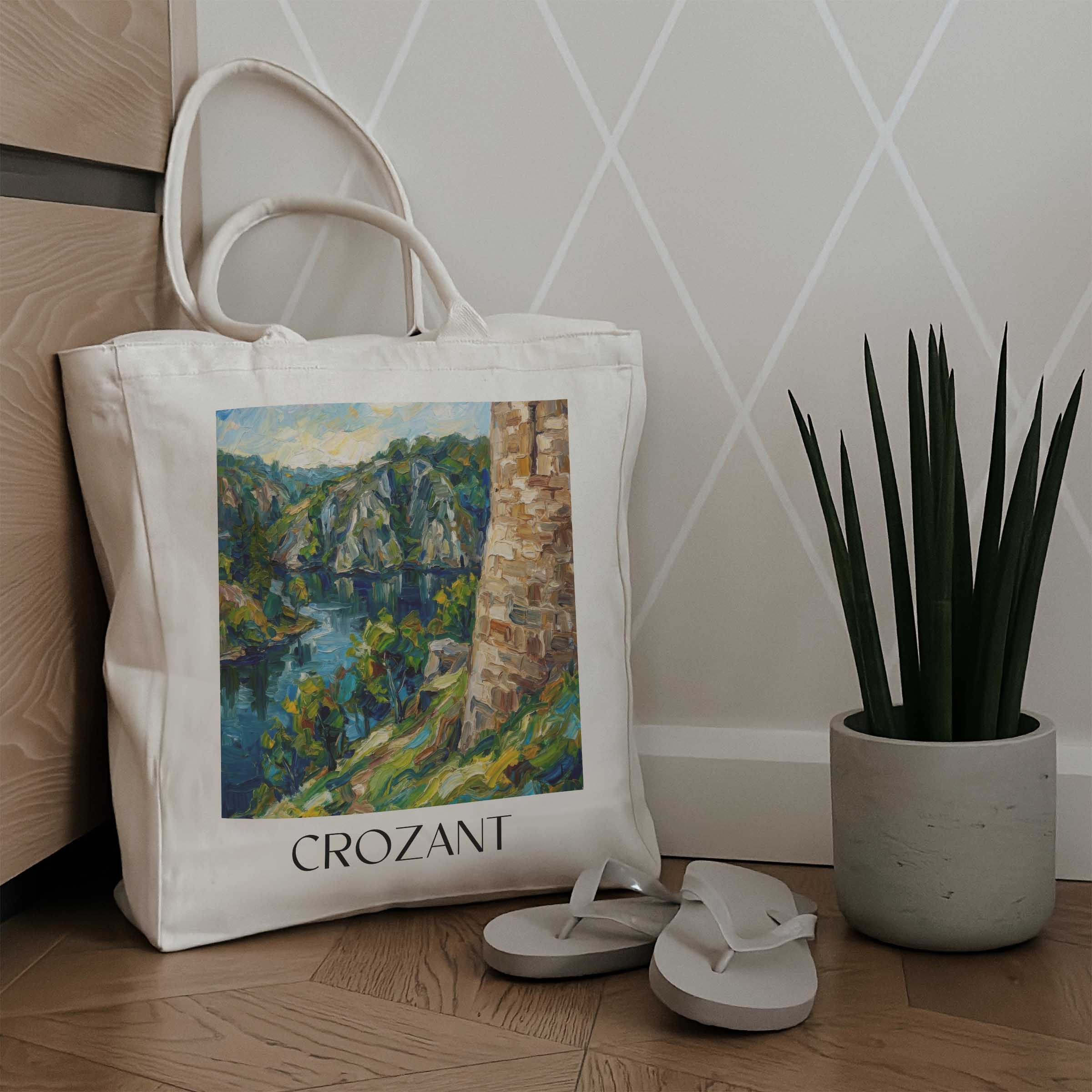 crozant-creuse-frankreich-einkaufstasche-oil-painting-oelgemaelde