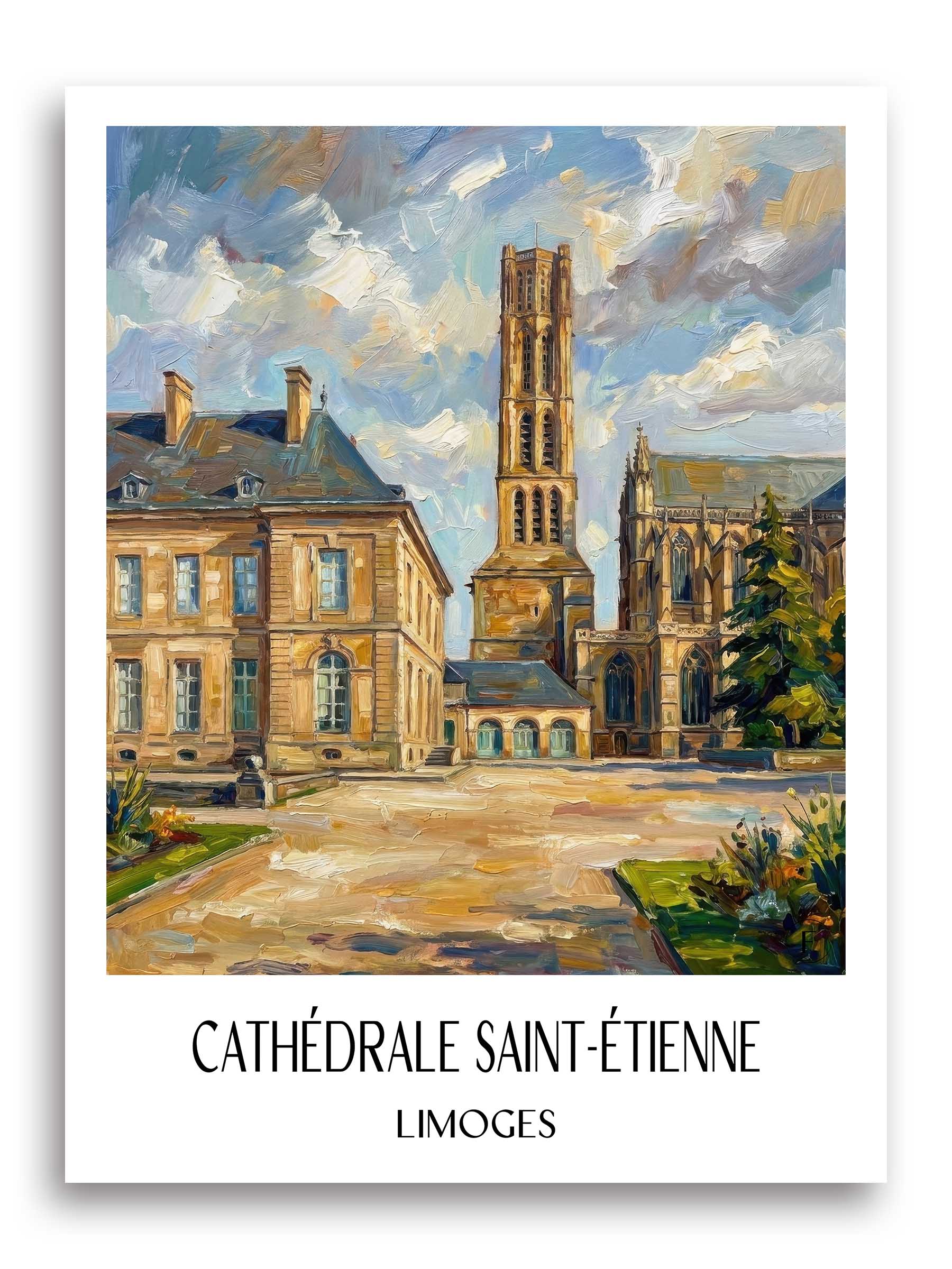 cathédrale-saint-étienne-limoges-frankreich-poster-oil-painting-oelgemaelde