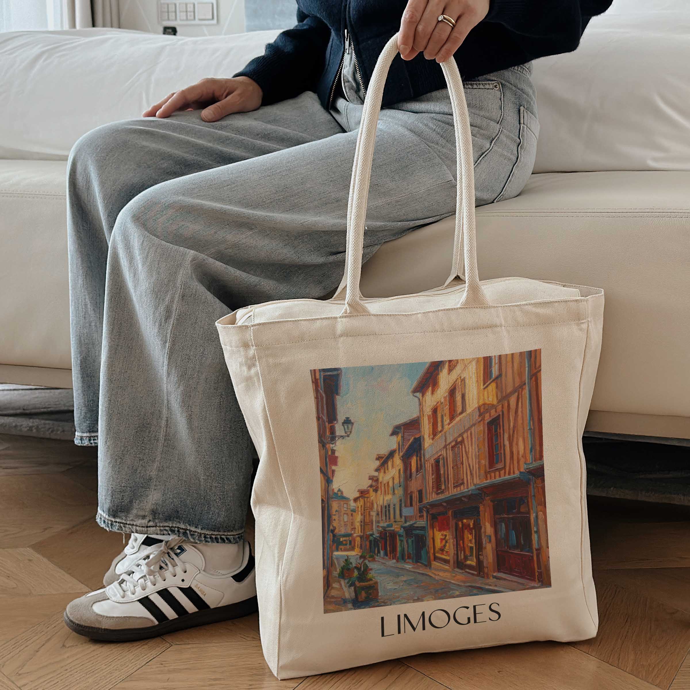 limoges-haute-vienne-frankreich-einkaufstasche-oil-painting-oelgemaelde