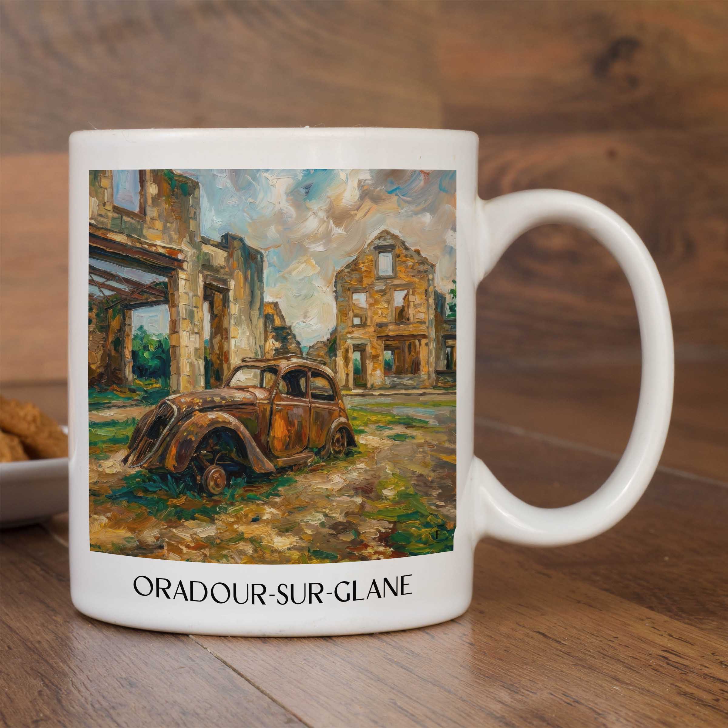 oradour-sur-glane-haute-vienne-frankreich-kaffeebecher-oil-painting-oelgemaelde