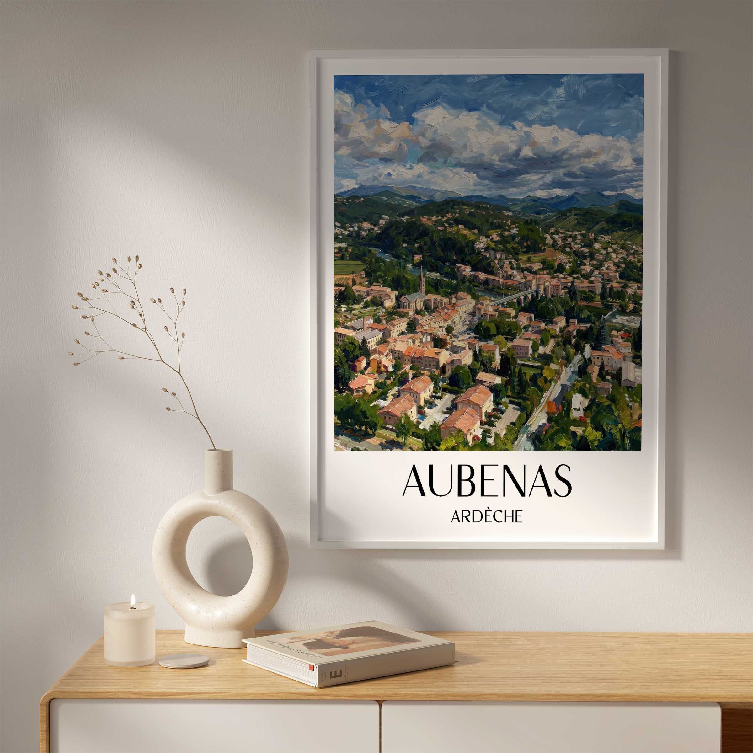 aubenas-ardèche-frankreich-poster-oil-painting-oelgemaelde