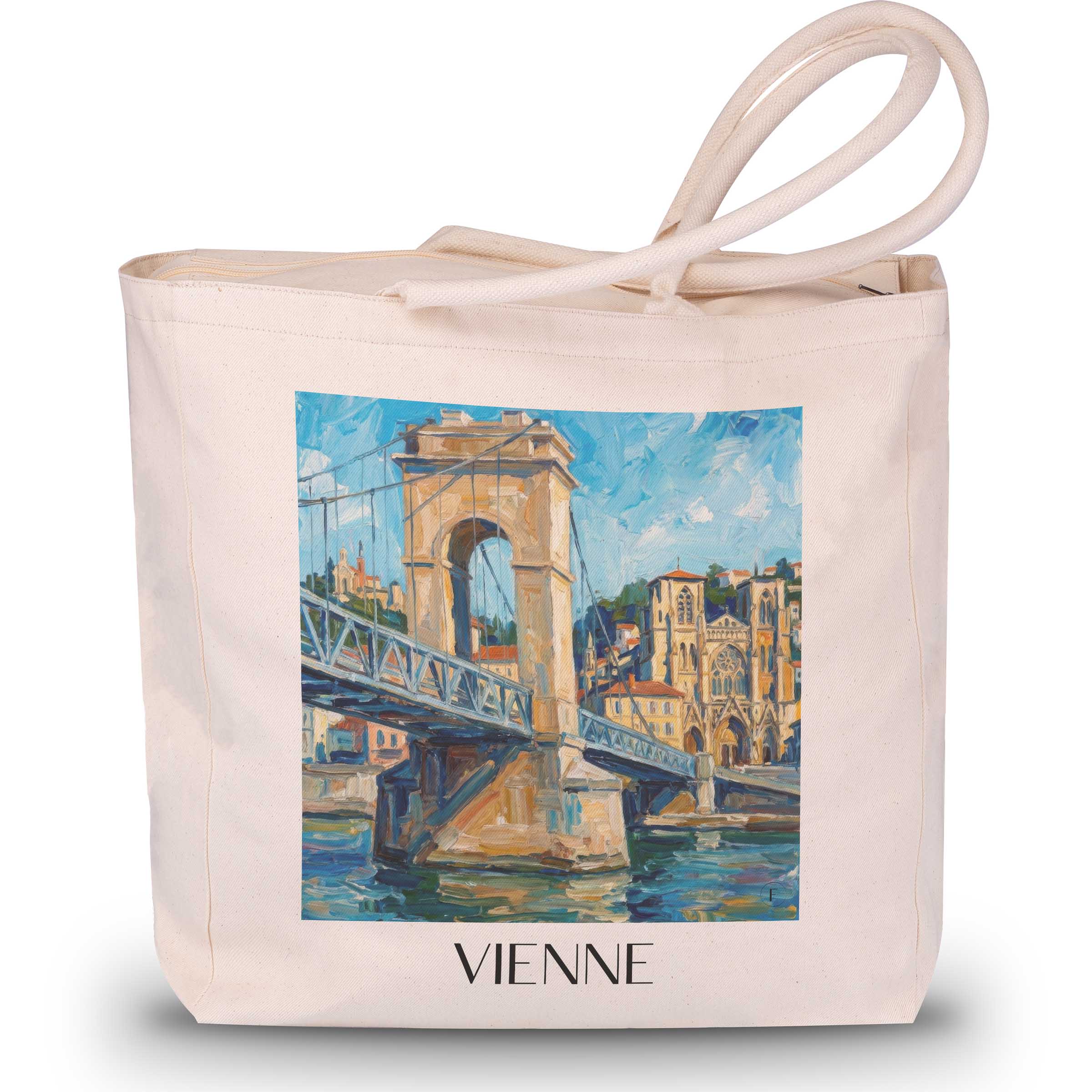 Vienne Shopping Tasche - Isère - Frankreich Tote Bag - Einkaufstasche im Ölgemälde Stil