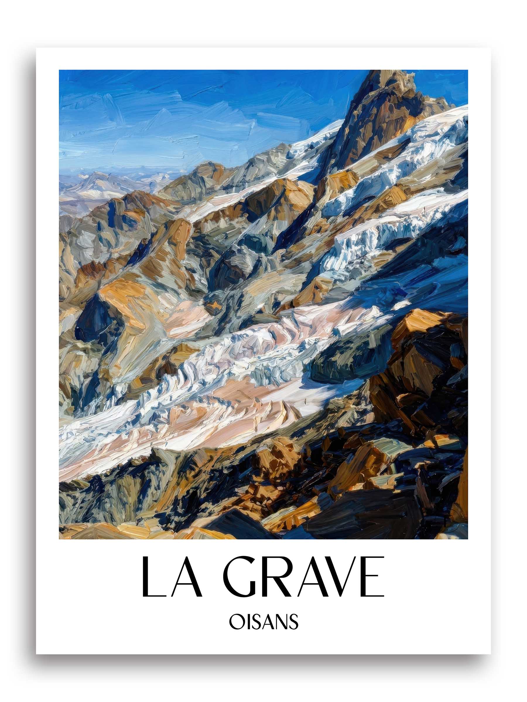 La Grave Poster - Oisans - Frankreich Kunstdruck - Ölgemälde von A4 bis A1