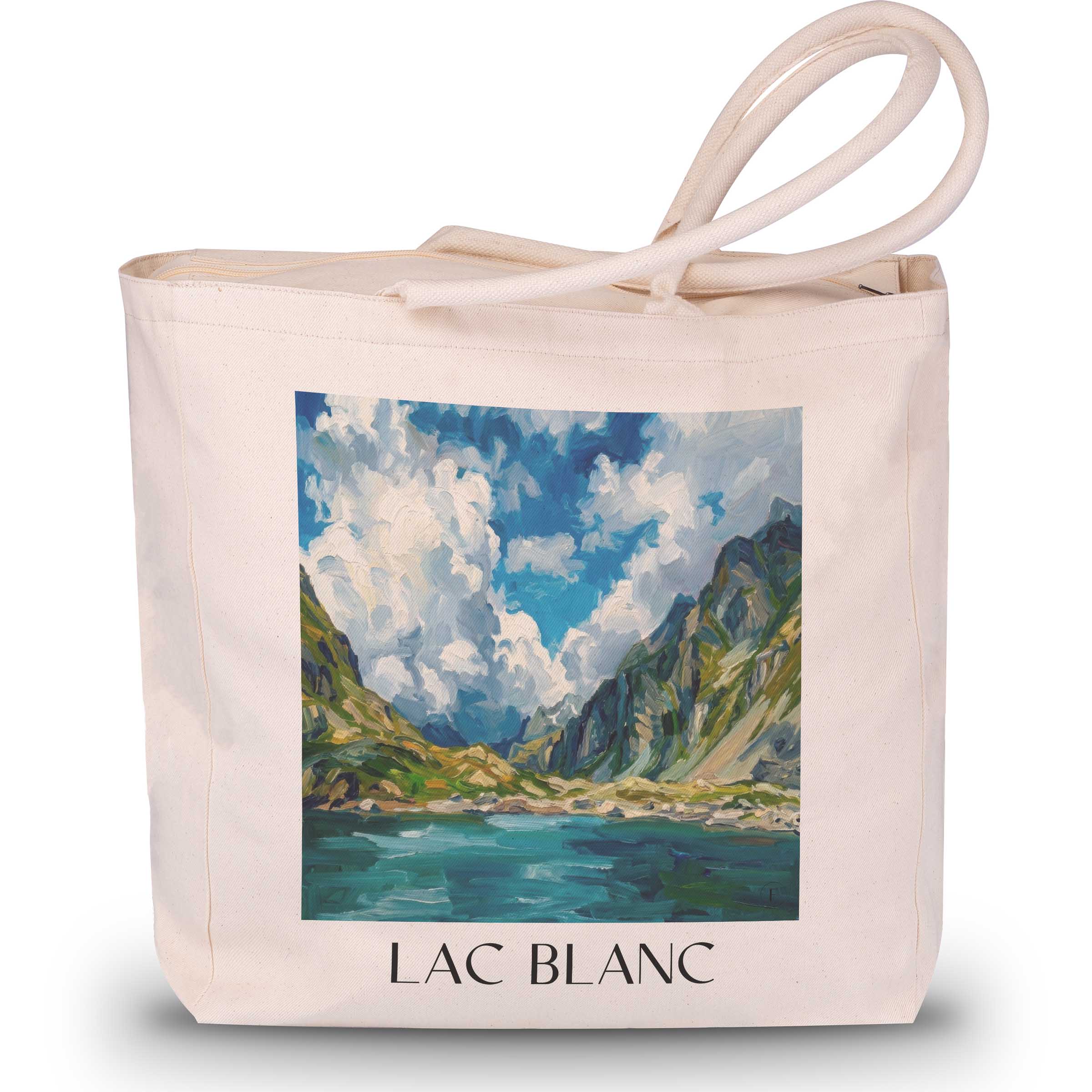 lac-blanc-isère-frankreich-einkaufstasche-oil-painting-oelgemaelde
