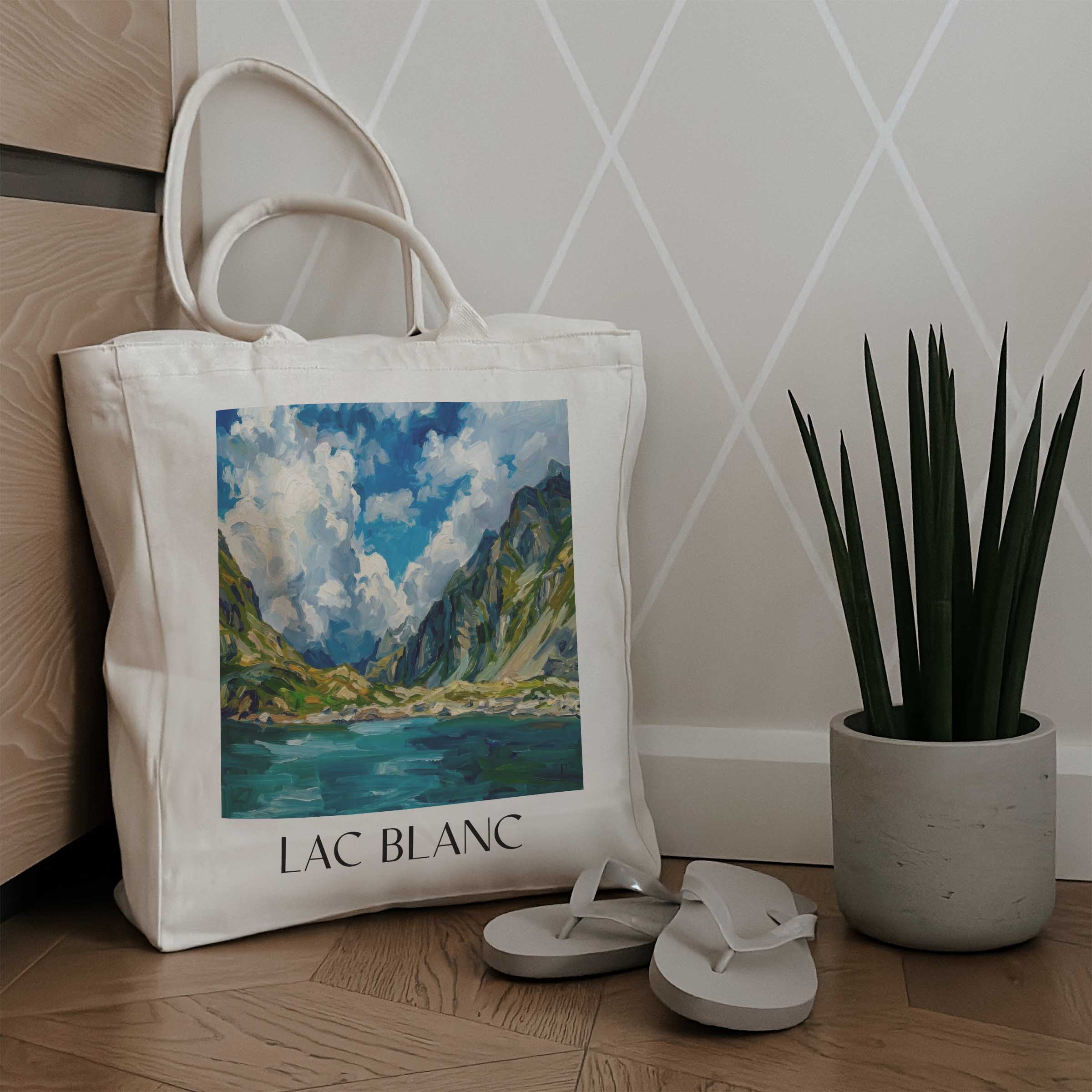lac-blanc-isère-frankreich-einkaufstasche-oil-painting-oelgemaelde
