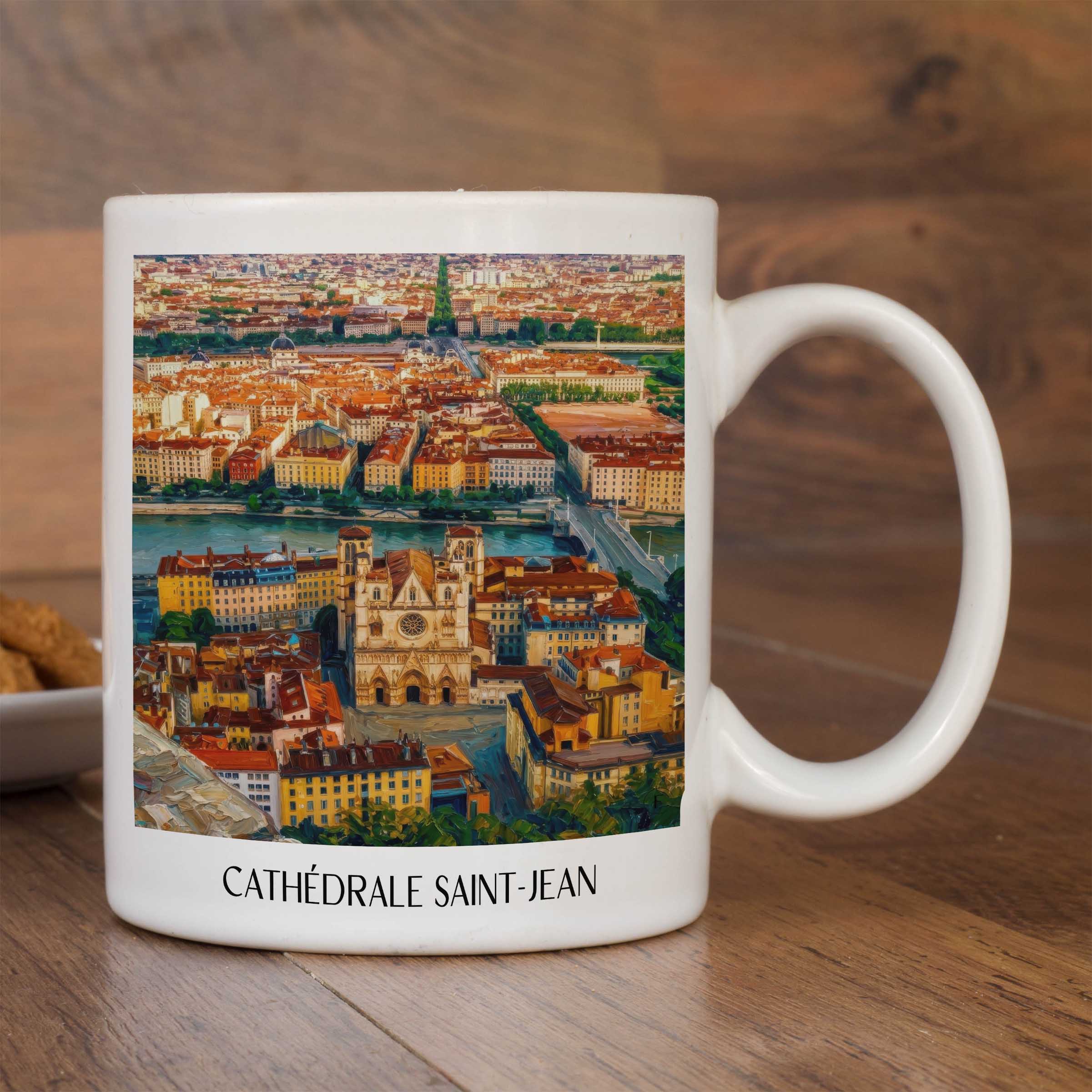 cathédrale-saint-jean-lyon-frankreich-kaffeebecher-oil-painting-oelgemaelde