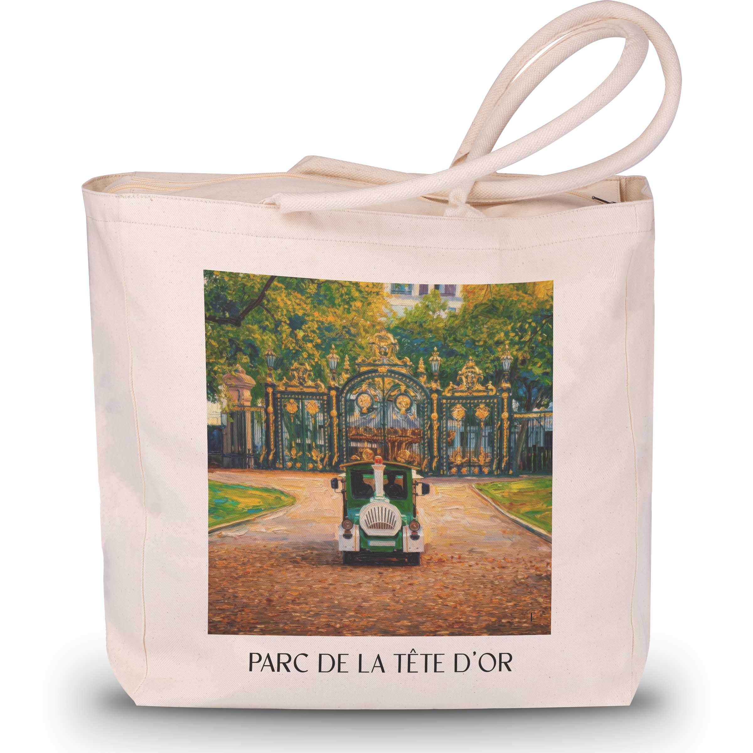 parc-de-la-tête-d'or-lyon-frankreich-einkaufstasche-oil-painting-oelgemaelde