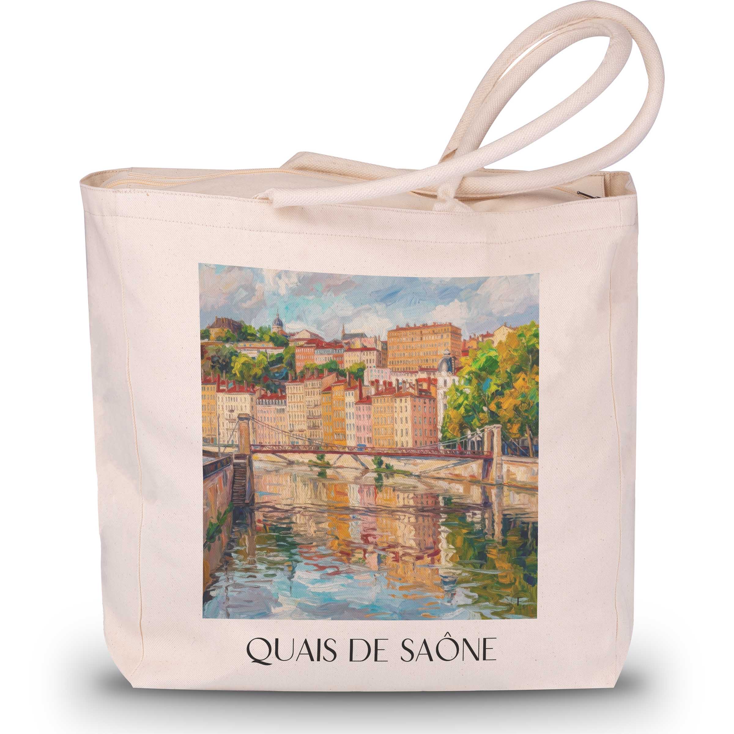 quais-de-saône-lyon-frankreich-einkaufstasche-oil-painting-oelgemaelde