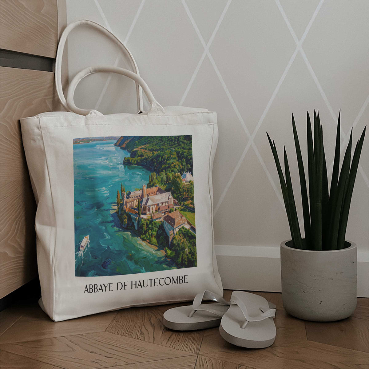abbaye-de-hautecombe-lac-du-bourget-frankreich-einkaufstasche-oil-painting-oelgemaelde