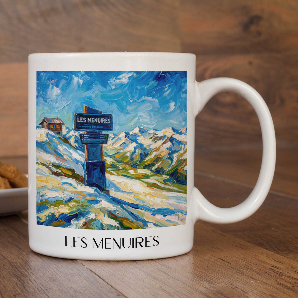les-menuires-tarentaise-frankreich-kaffeebecher-oil-painting-oelgemaelde