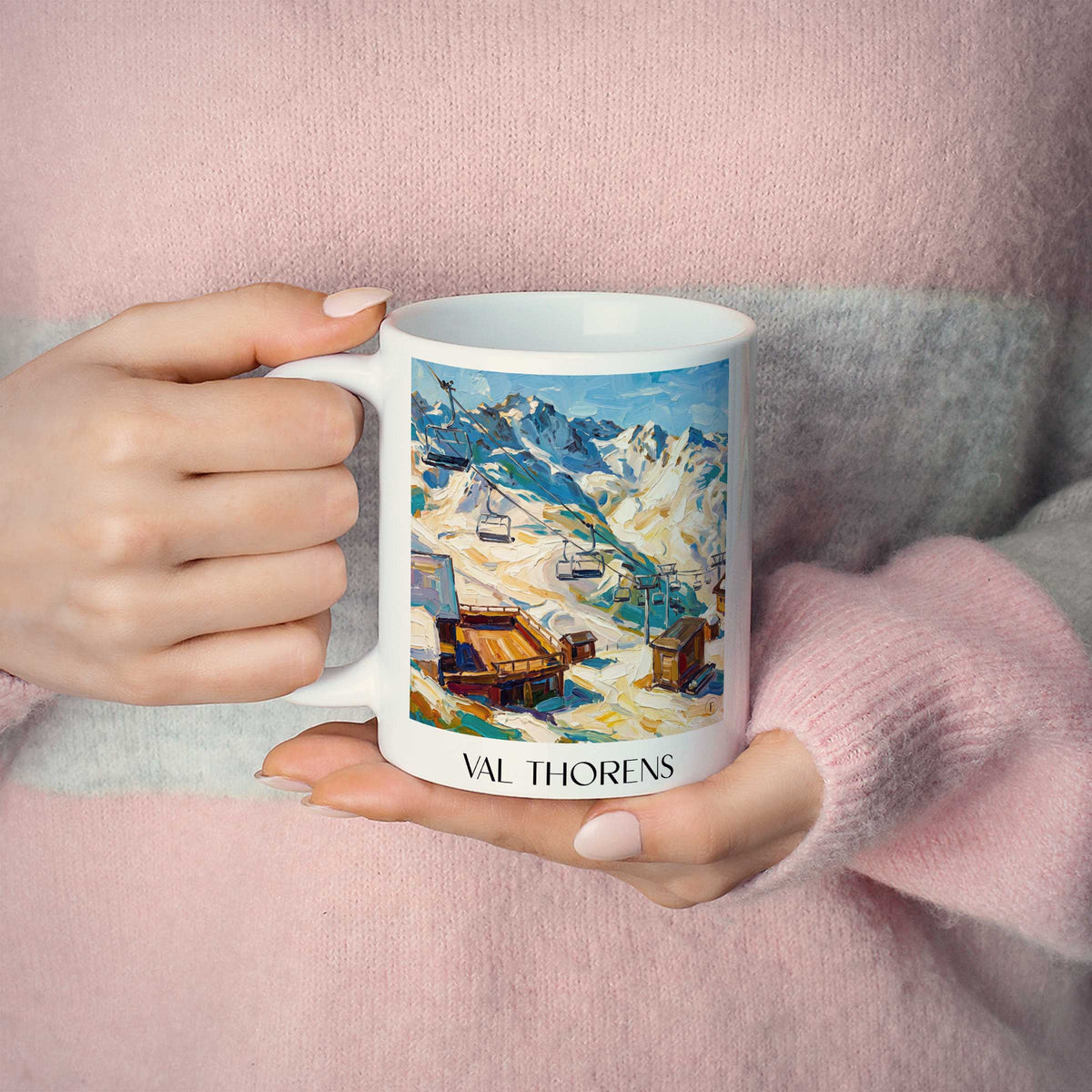 val-thorens-tarentaise-frankreich-kaffeebecher-oil-painting-oelgemaelde