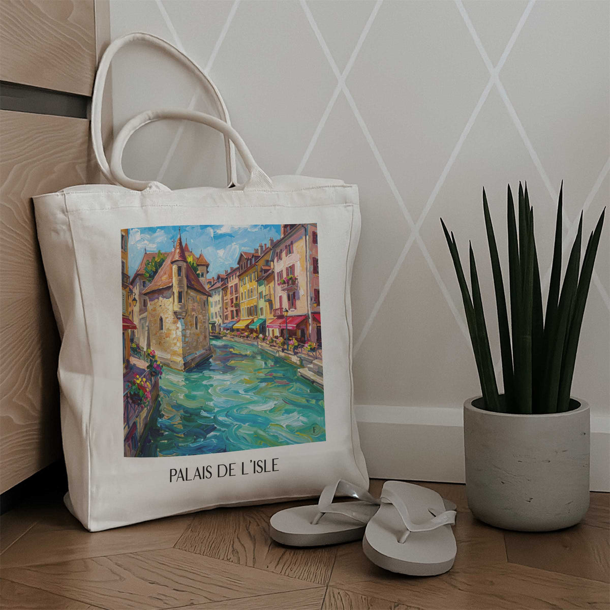 palais-de-l'isle-annecy-frankreich-einkaufstasche-oil-painting-oelgemaelde