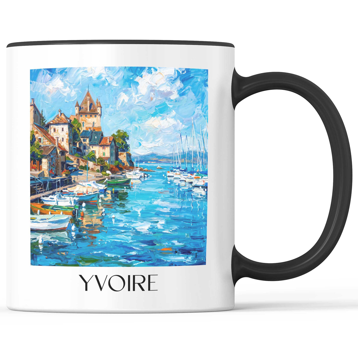 yvoire-lac-léman-frankreich-kaffeebecher-oil-painting-oelgemaelde