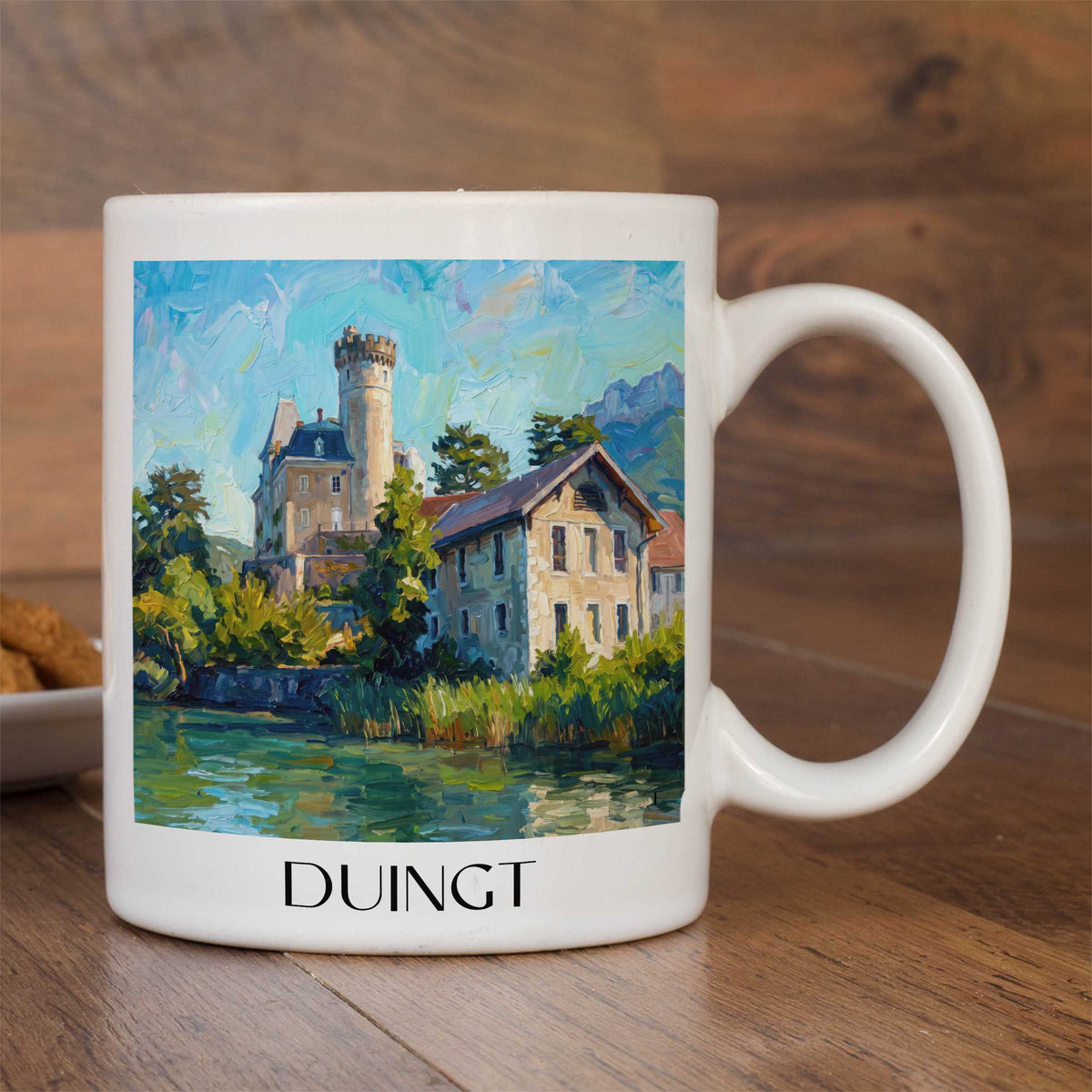 duingt-lac-d'annecy-frankreich-kaffeebecher-oil-painting-oelgemaelde