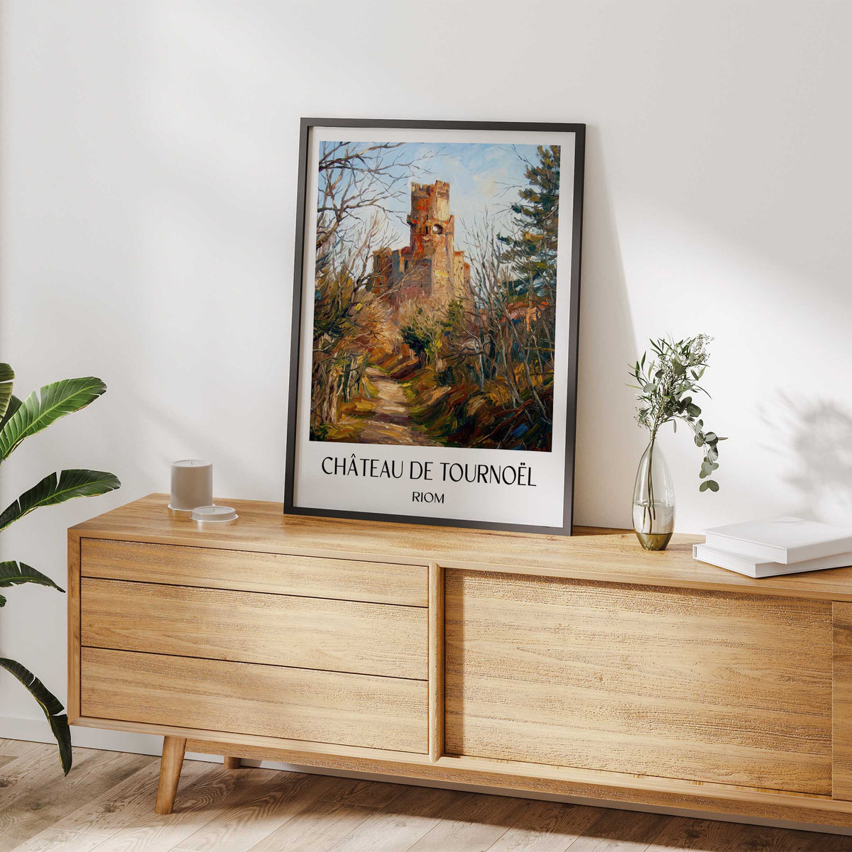 château-de-tournoël-riom-frankreich-poster-oil-painting-oelgemaelde