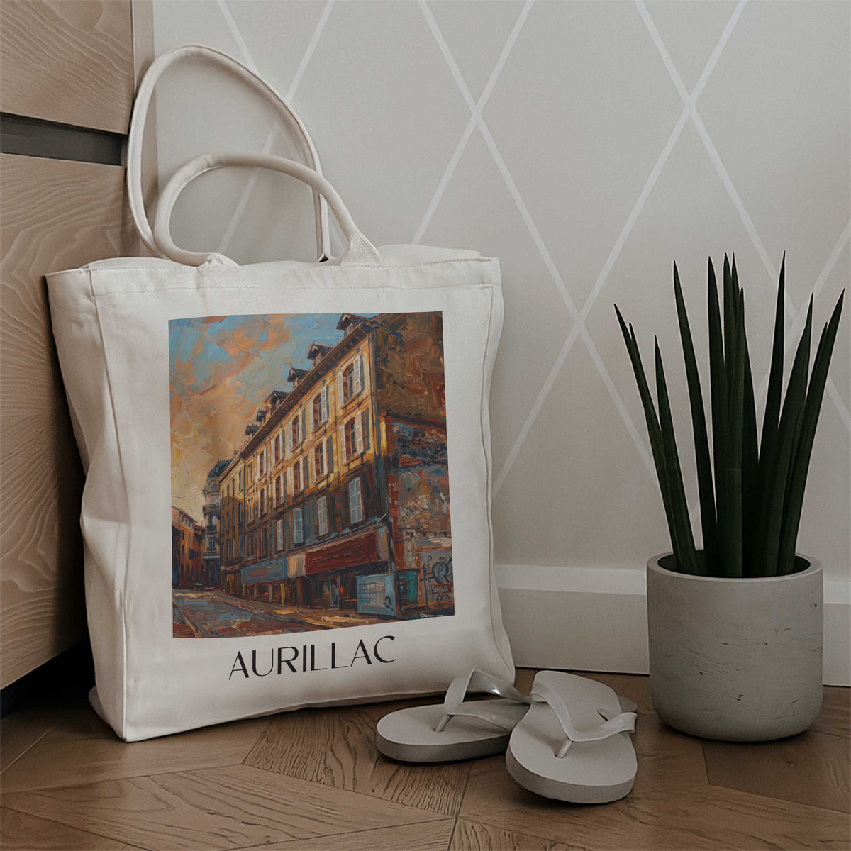 aurillac-cantal-frankreich-einkaufstasche-oil-painting-oelgemaelde