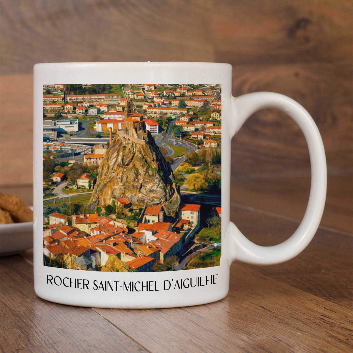 rocher-saint-michel-d'aiguilhe-le-puy-en-velay-frankreich-kaffeebecher-oil-painting-oelgemaelde