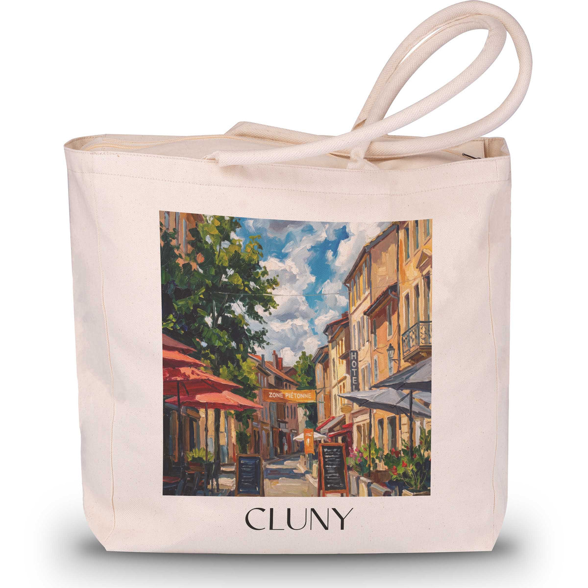 cluny-mâconnais-frankreich-einkaufstasche-oil-painting-oelgemaelde