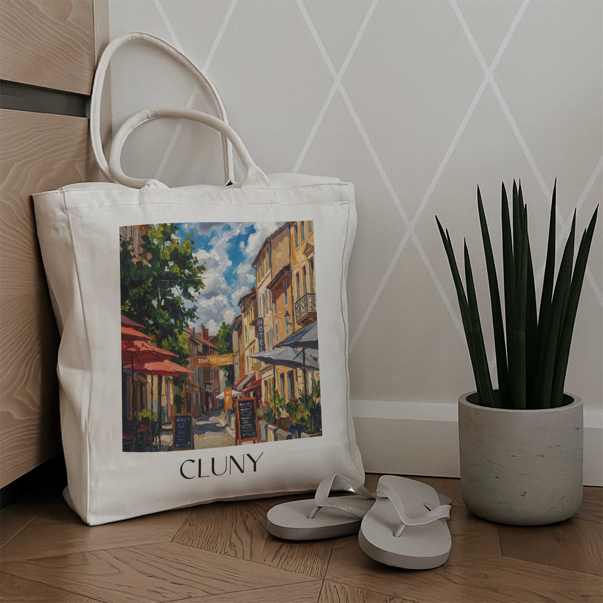 cluny-mâconnais-frankreich-einkaufstasche-oil-painting-oelgemaelde