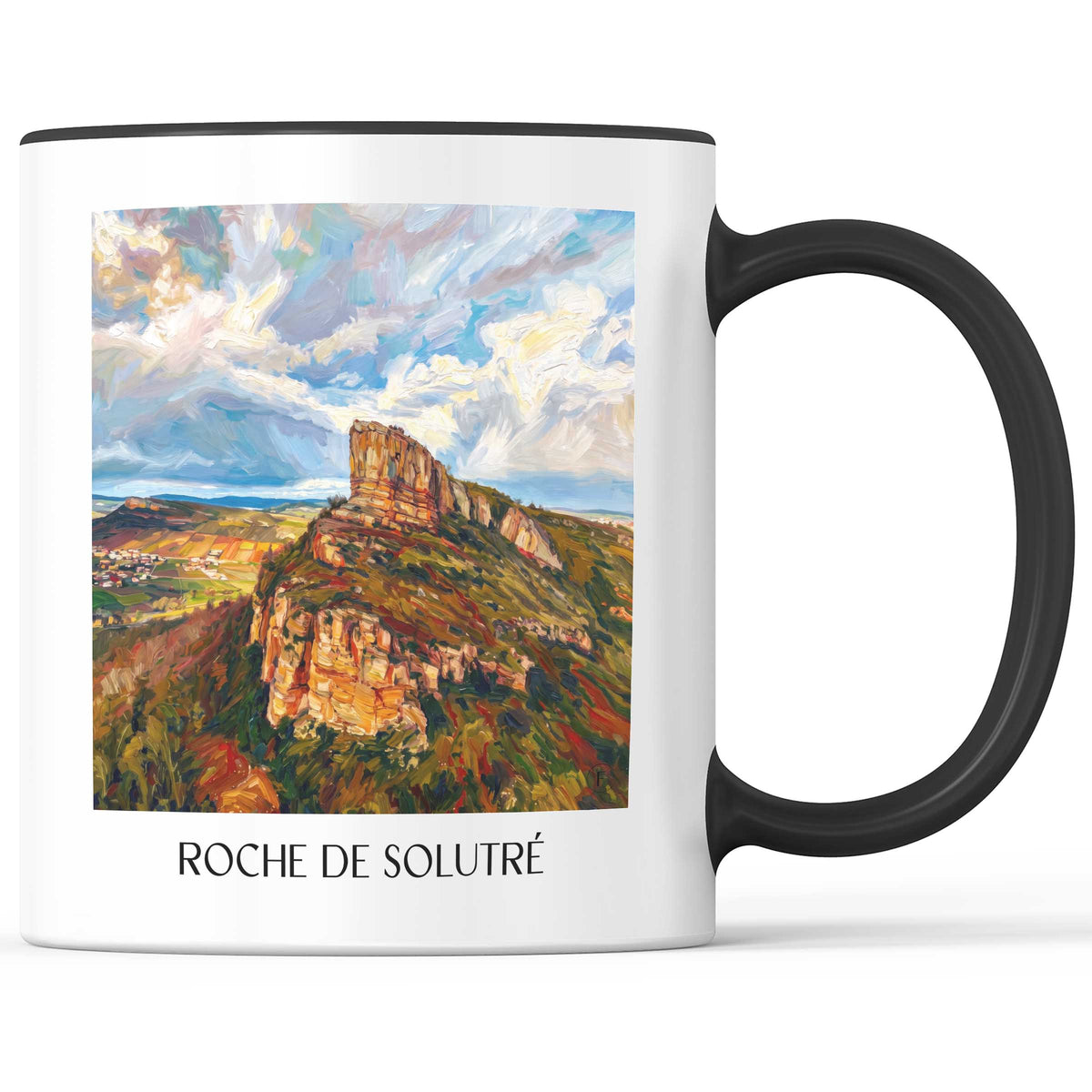 roche-de-solutré-mâconnais-frankreich-kaffeebecher-oil-painting-oelgemaelde