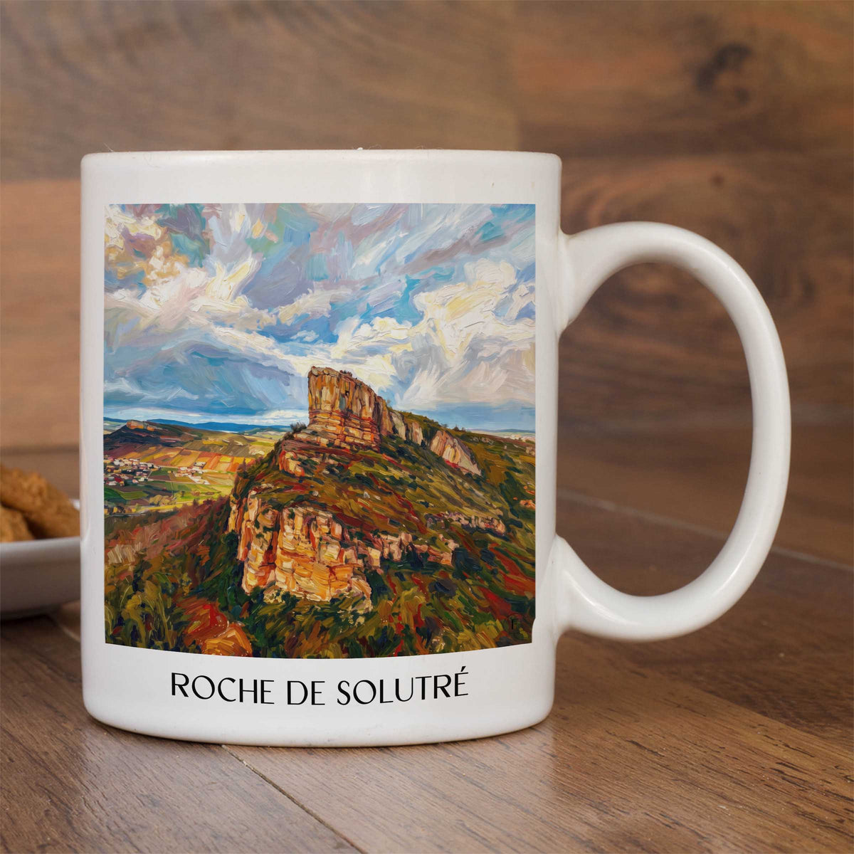 roche-de-solutré-mâconnais-frankreich-kaffeebecher-oil-painting-oelgemaelde
