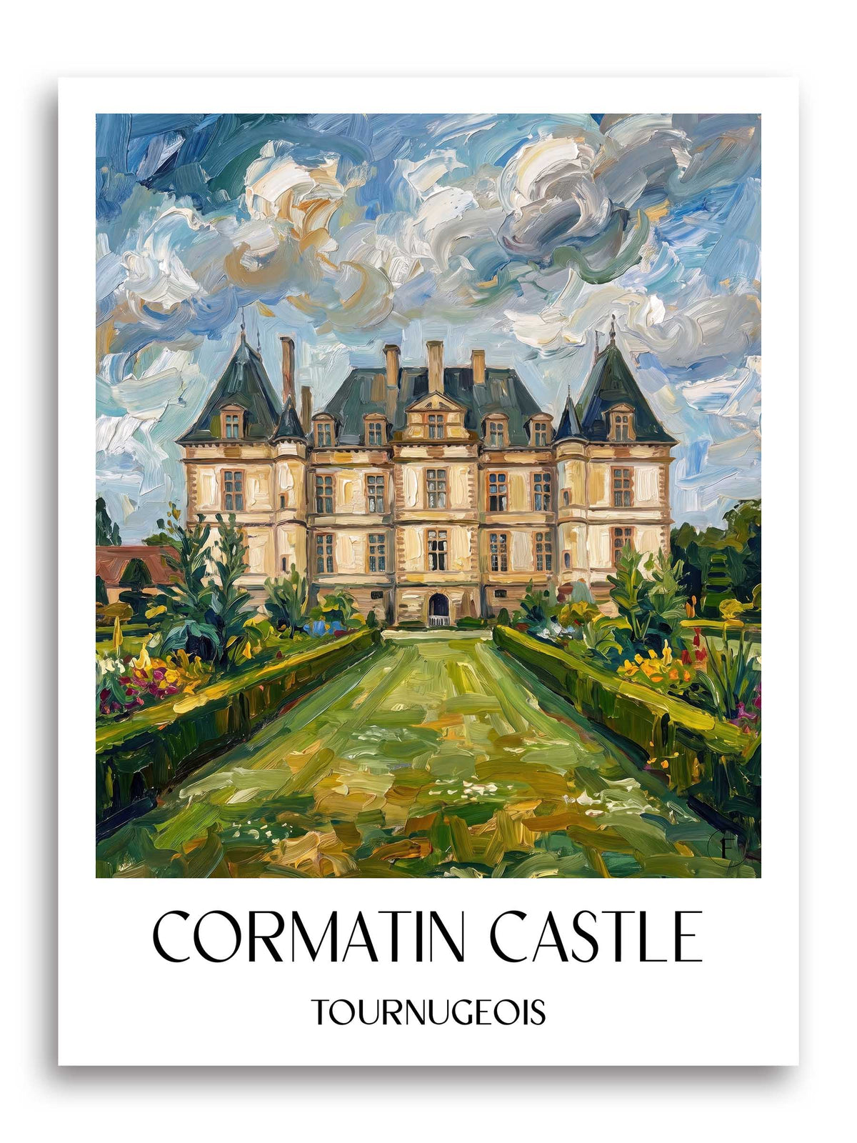 Château de Cormatin Poster - Tournugeois - Frankreich Kunstdruck - Ölgemälde von A4 bis A1