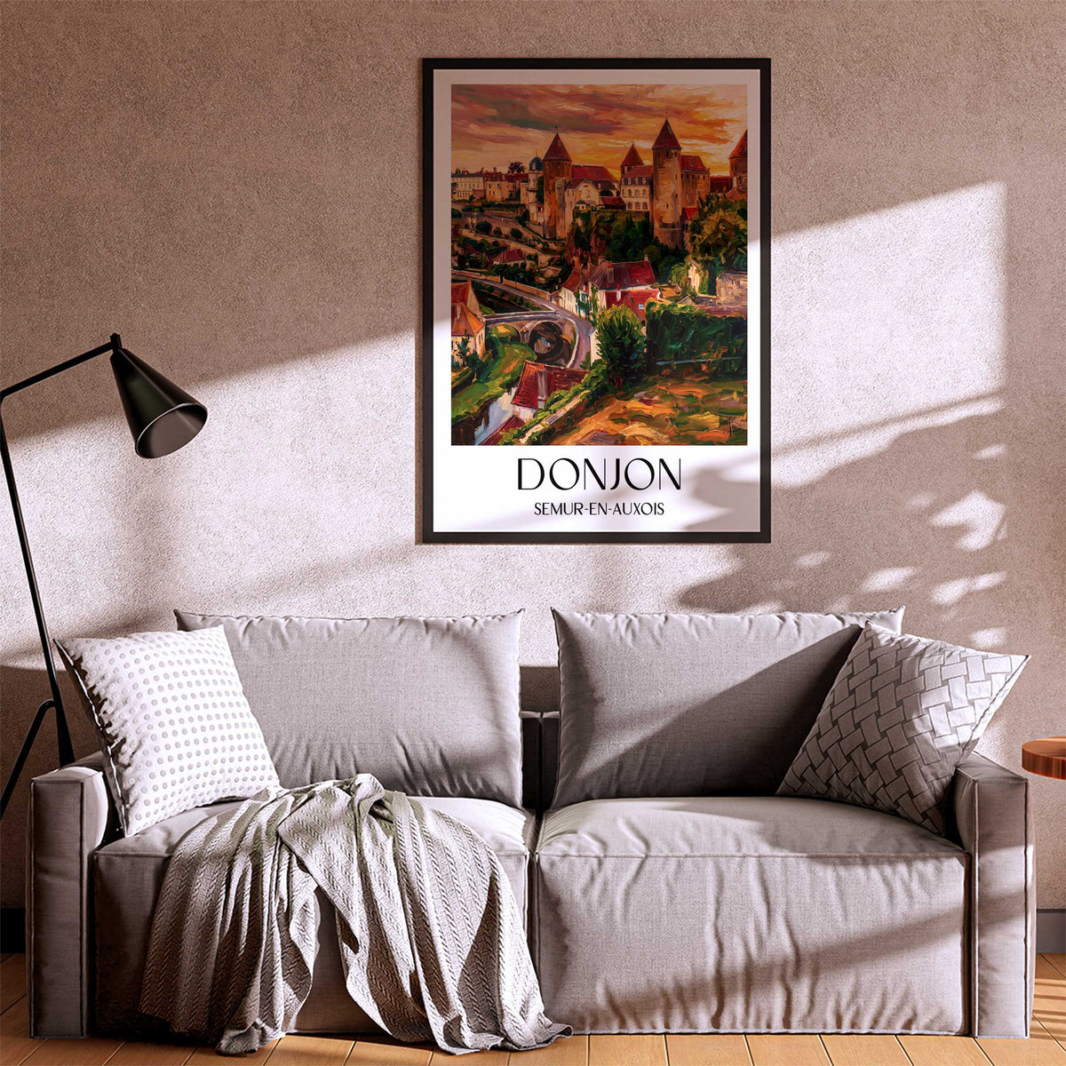donjon-semur-en-auxois-frankreich-poster-oil-painting-oelgemaelde