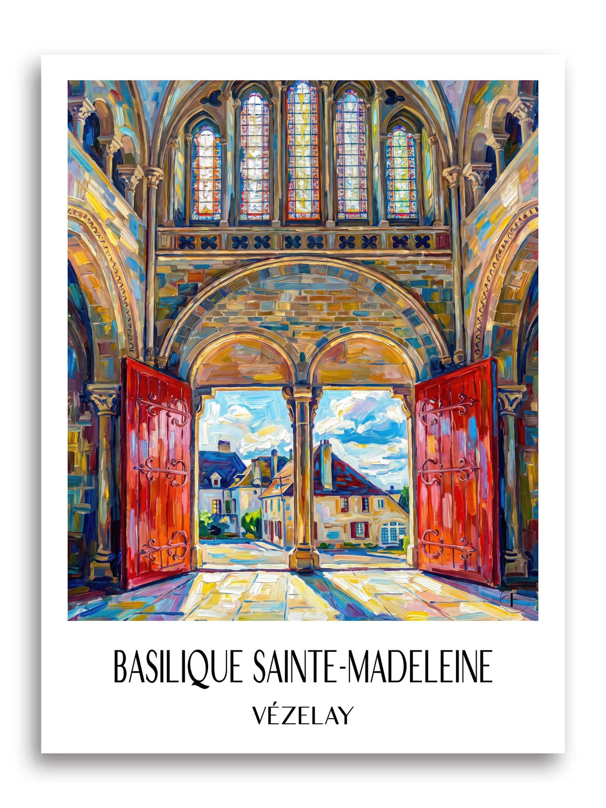 basilique-sainte-madeleine-vézelay-frankreich-poster-oil-painting-oelgemaelde