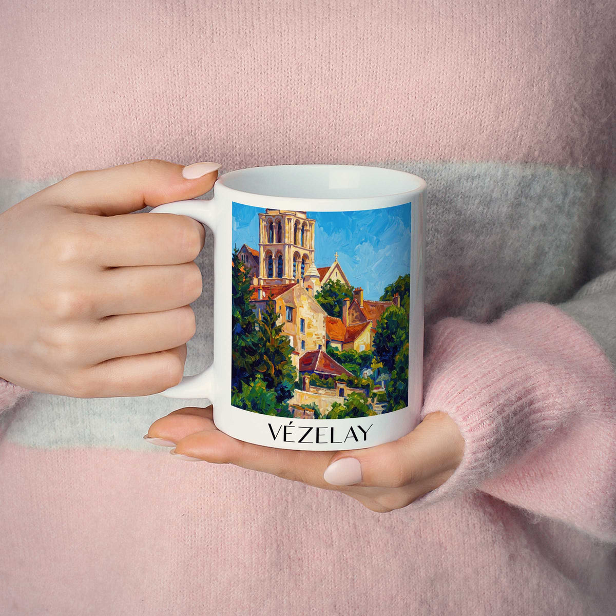 vézelay-morvan-frankreich-kaffeebecher-oil-painting-oelgemaelde