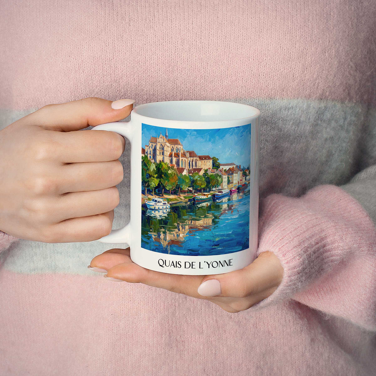quais-de-l'yonne-auxerre-frankreich-kaffeebecher-oil-painting-oelgemaelde