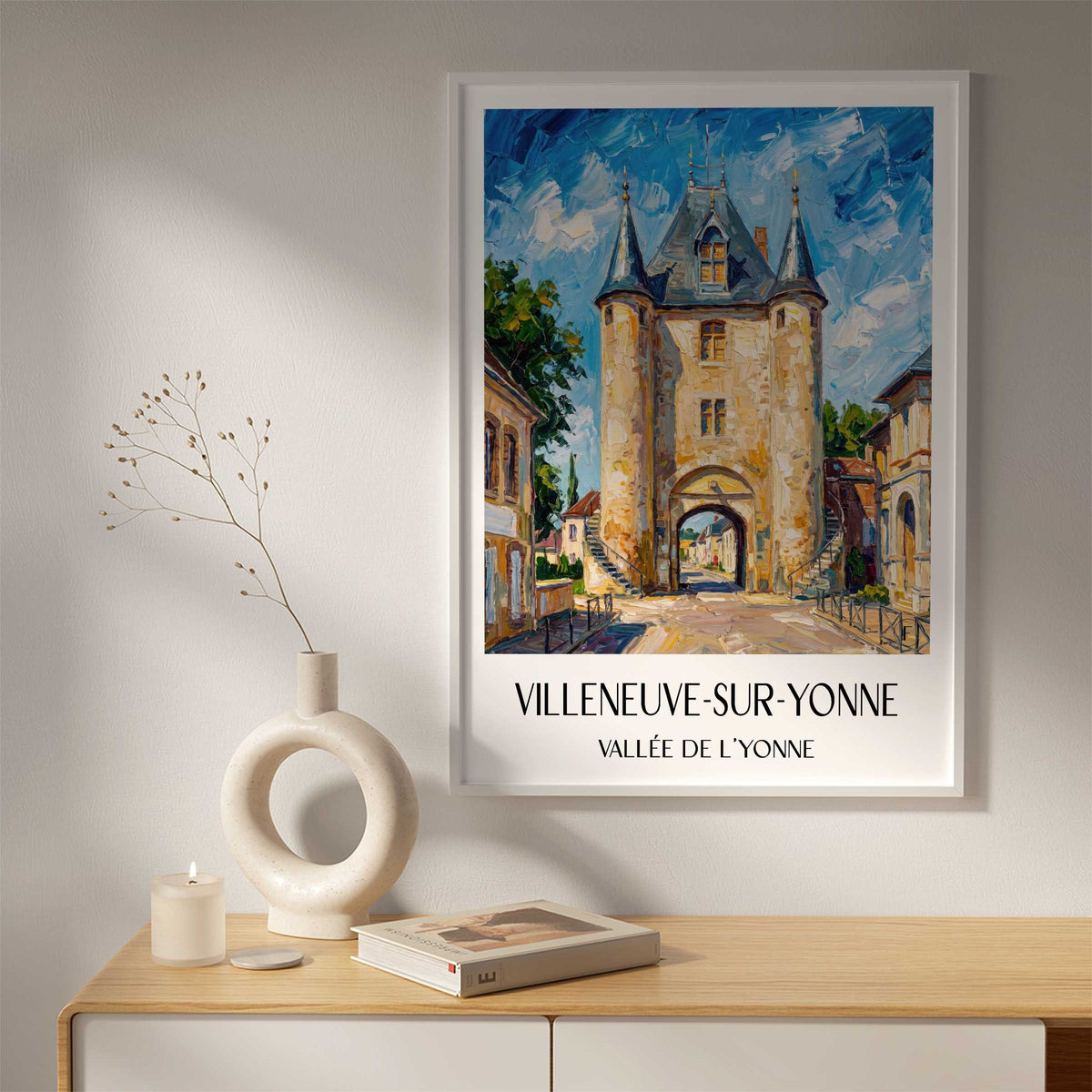 villeneuve-sur-yonne-vallée-de-l'yonne-frankreich-poster-oil-painting-oelgemaelde