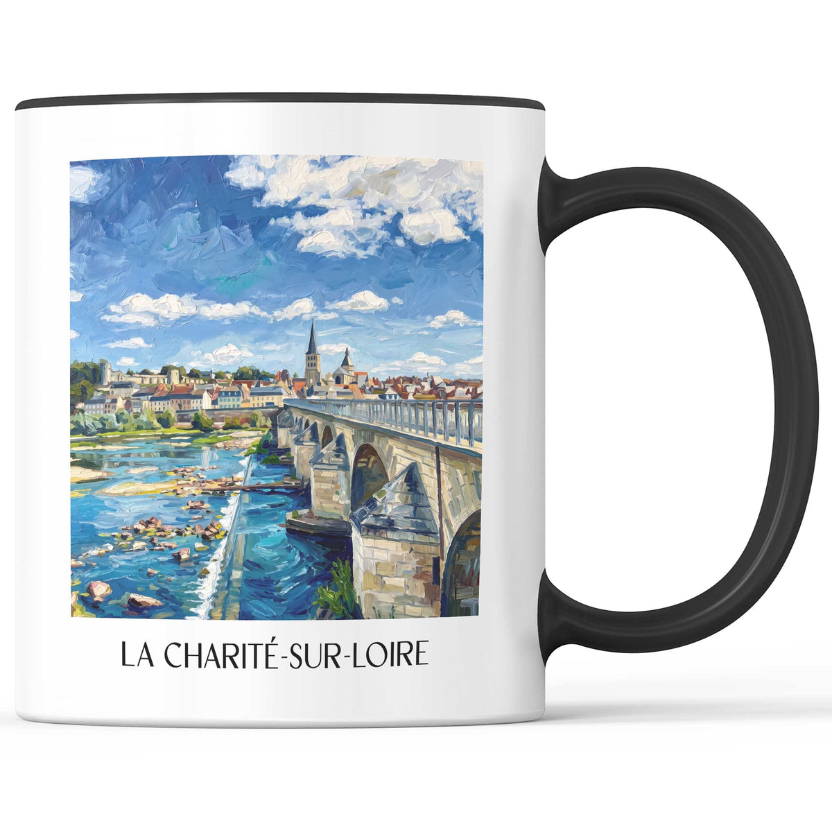 la-charité-sur-loire-nièvre-frankreich-kaffeebecher-oil-painting-oelgemaelde