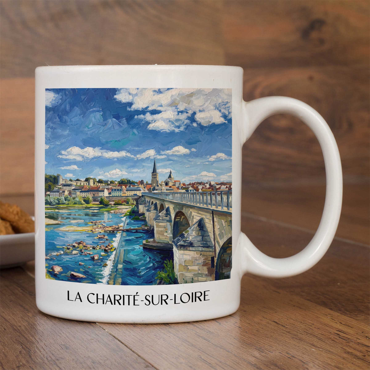 la-charité-sur-loire-nièvre-frankreich-kaffeebecher-oil-painting-oelgemaelde