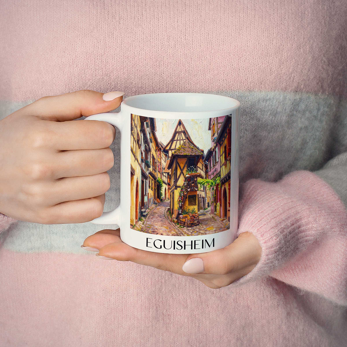 eguisheim-elsass-frankreich-kaffeebecher-oil-painting-oelgemaelde