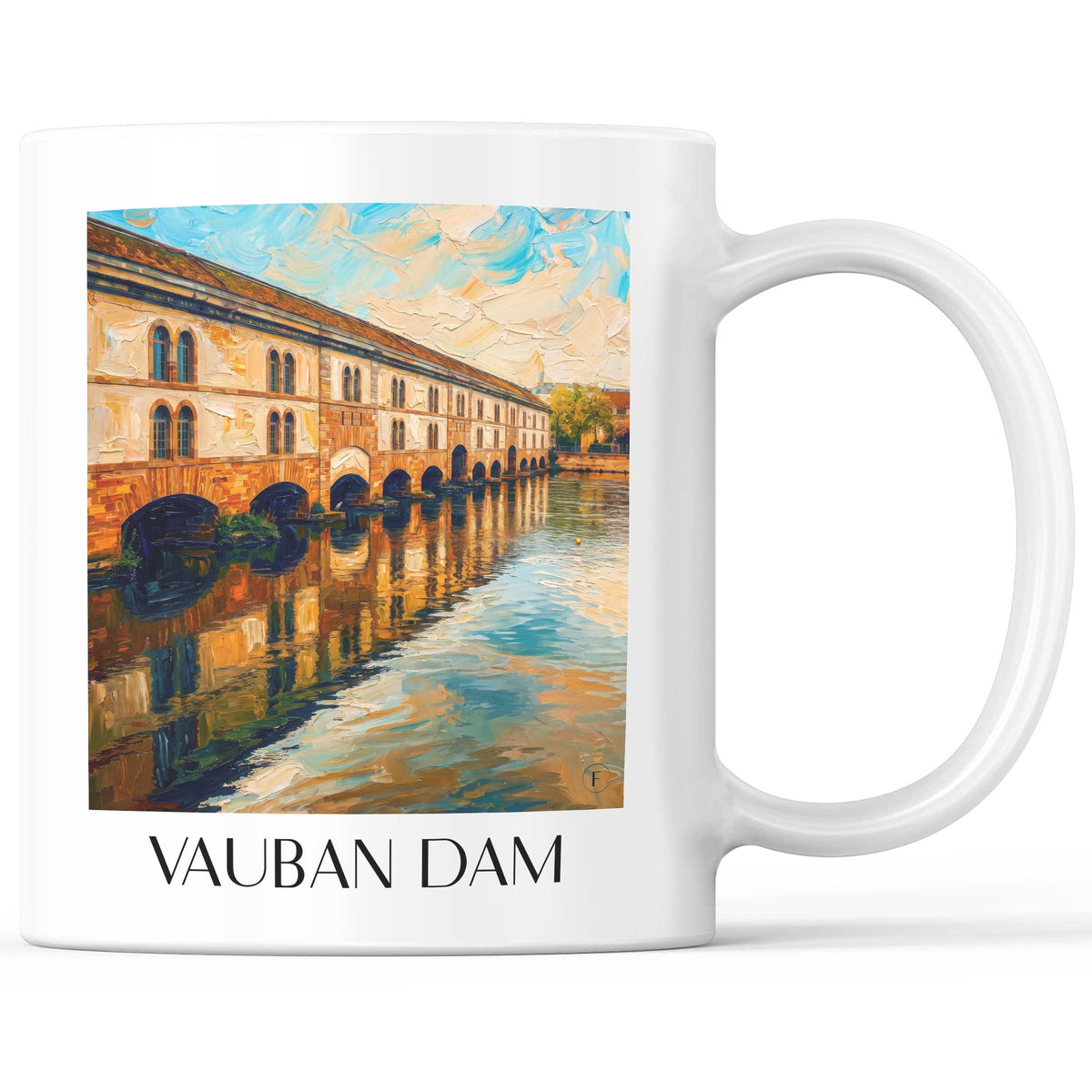 Barrage Vauban Kaffeebecher - Strasbourg - Frankreich Becher - Kaffeetasse im Ölgemälde Stil