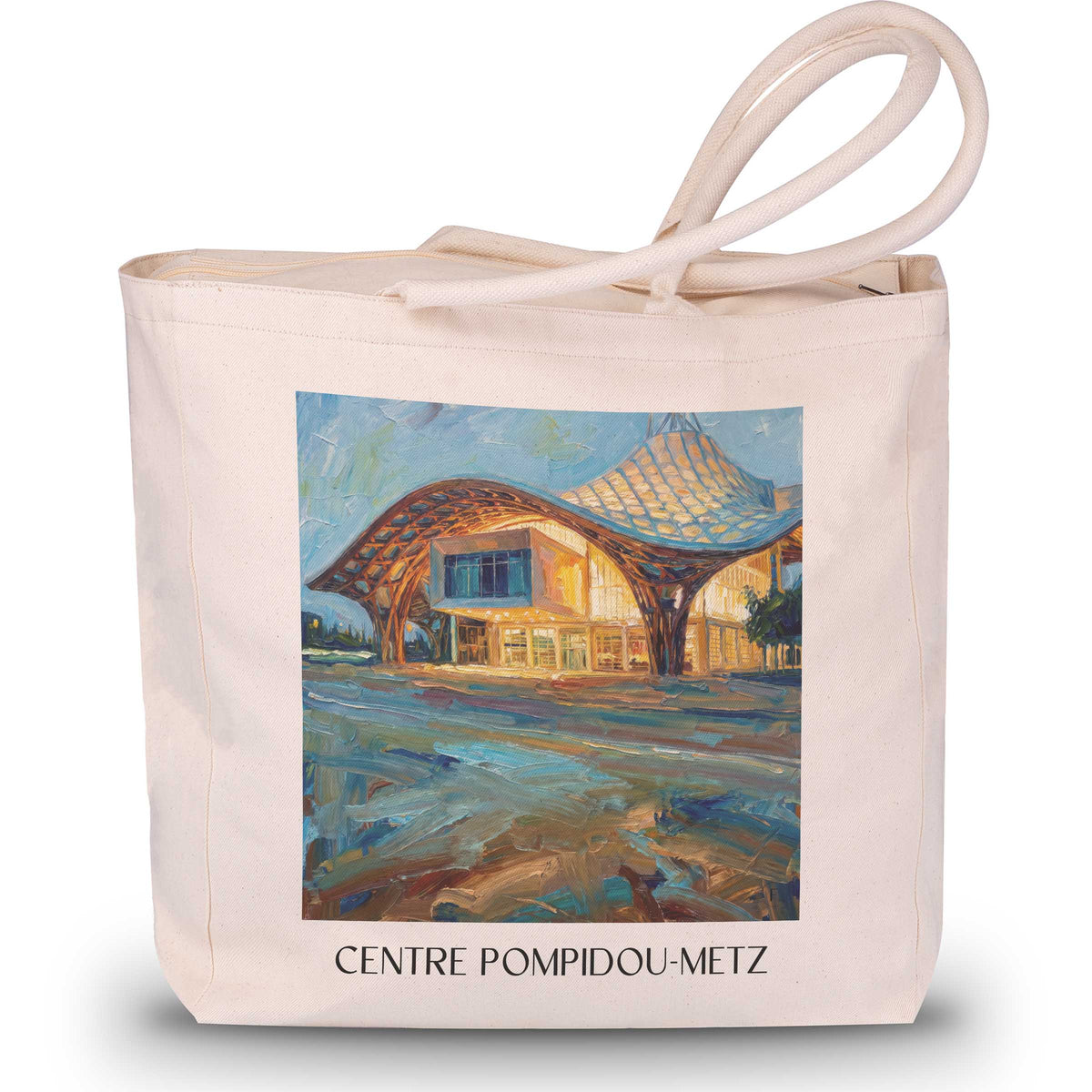 centre-pompidou-metz-lothringen-frankreich-einkaufstasche-oil-painting-oelgemaelde