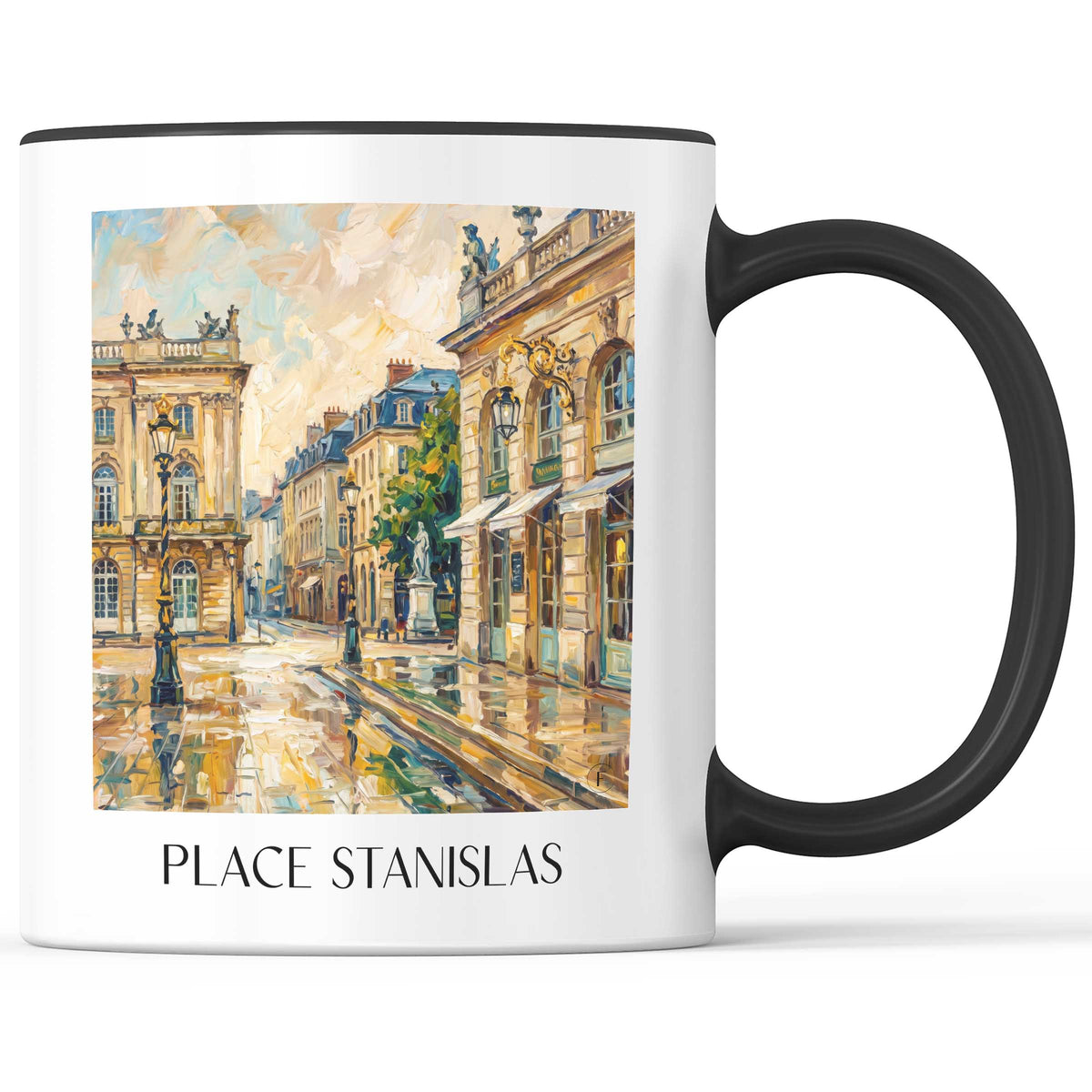 Place Stanislas Kaffeebecher - Nancy - Frankreich Becher - Kaffeetasse im Ölgemälde Stil