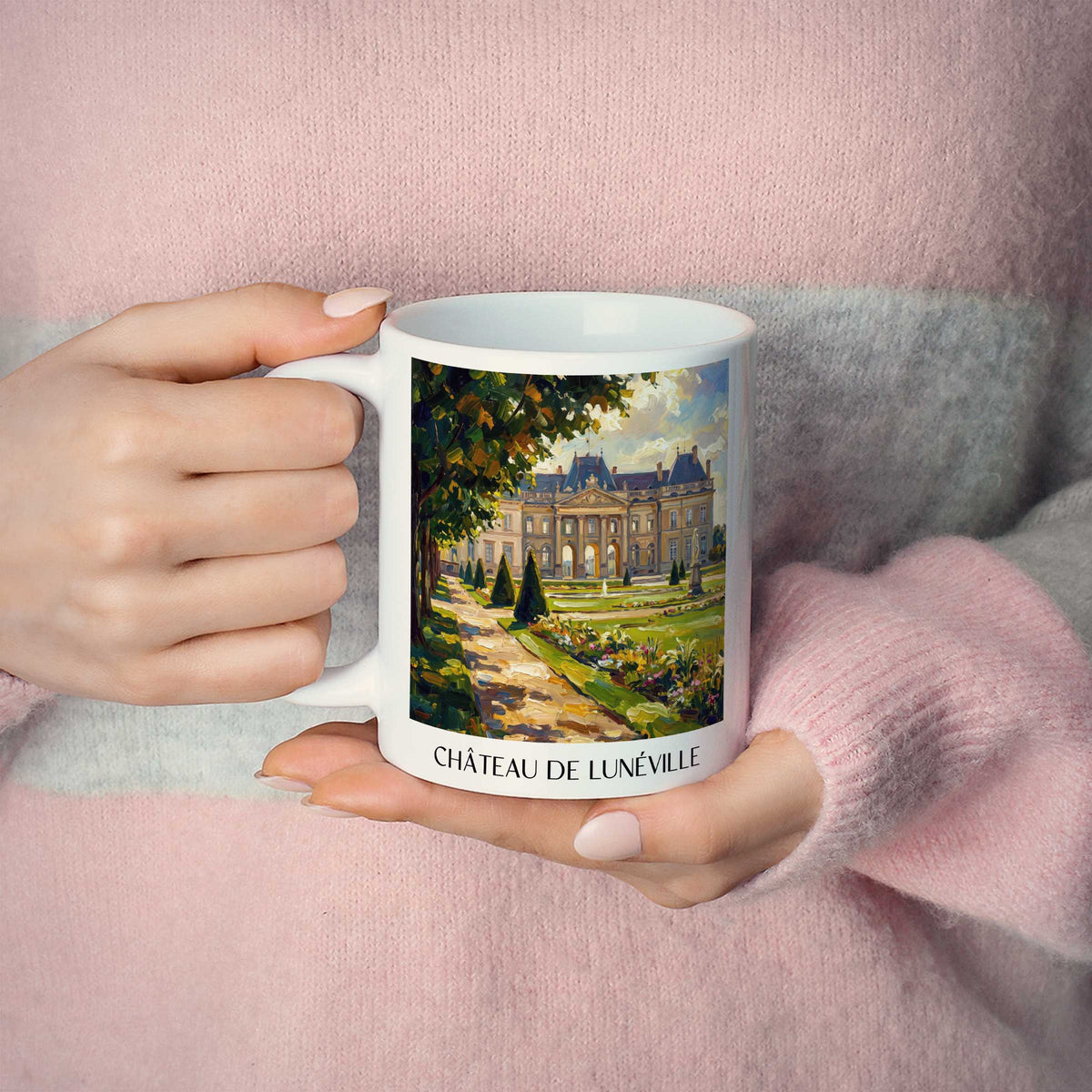 château-de-lunéville-lunéville-frankreich-kaffeebecher-oil-painting-oelgemaelde