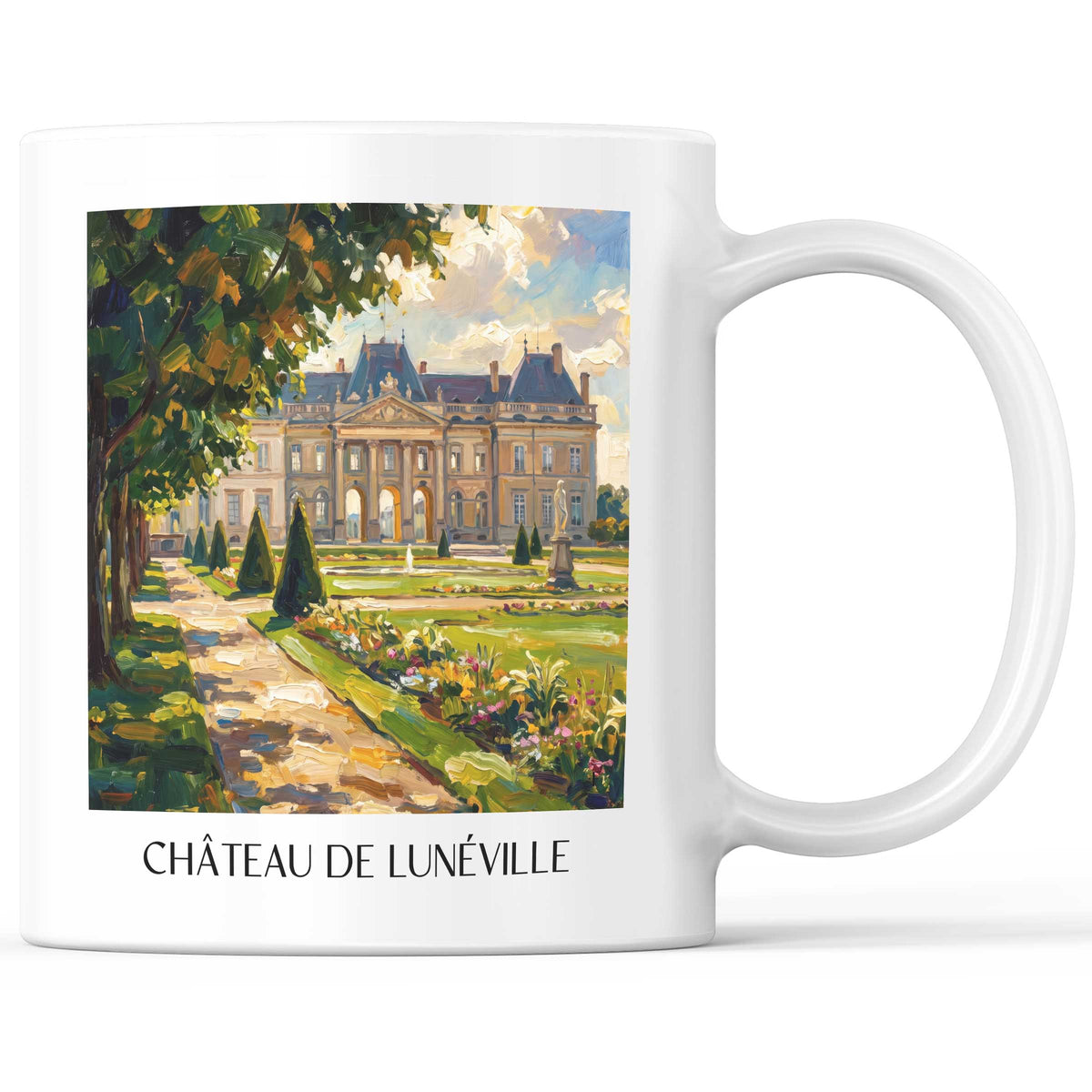 Château de Lunéville Kaffeebecher - Lunéville - Frankreich Becher - Kaffeetasse im Ölgemälde Stil