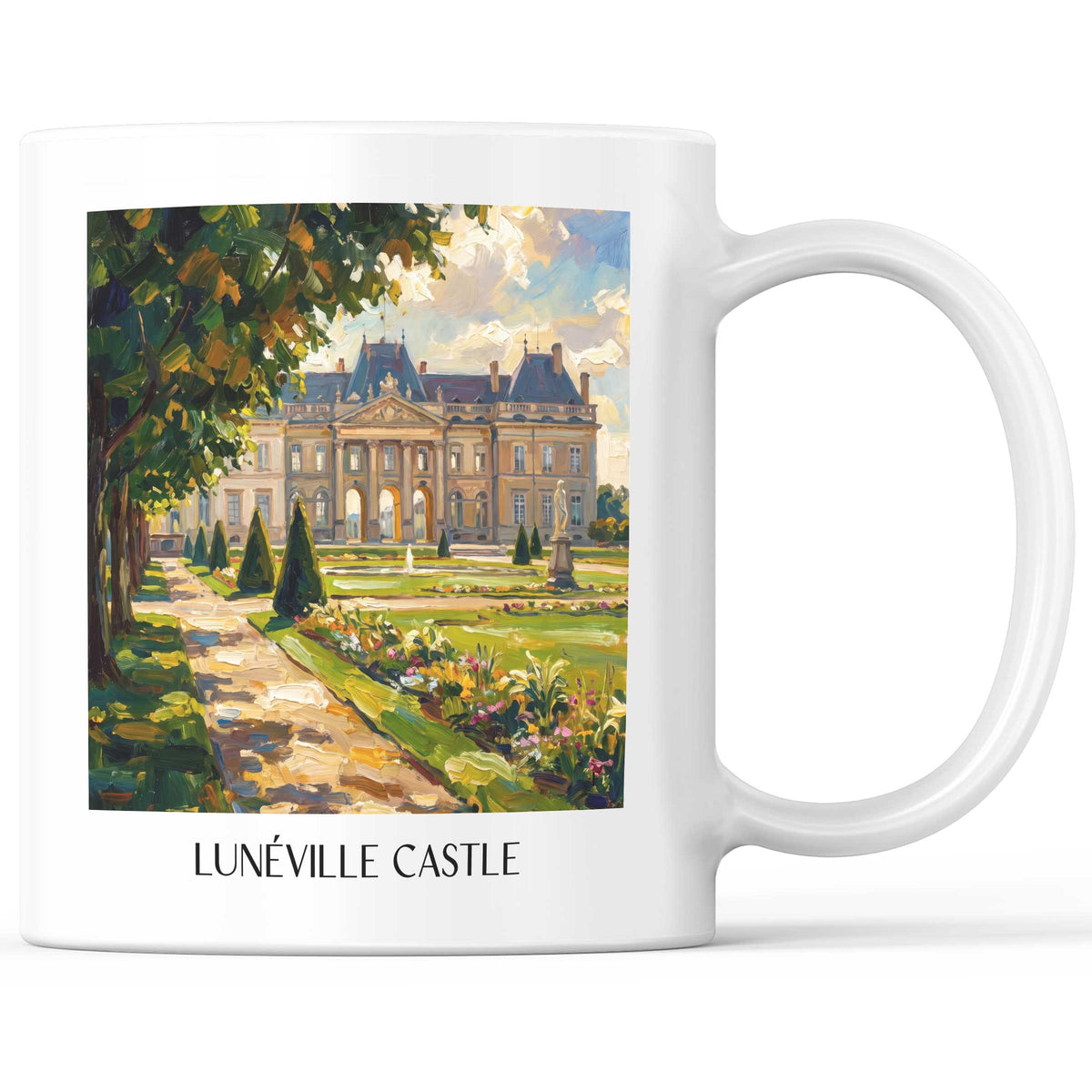 Château de Lunéville Kaffeebecher - Lunéville - Frankreich Becher - Kaffeetasse im Ölgemälde Stil
